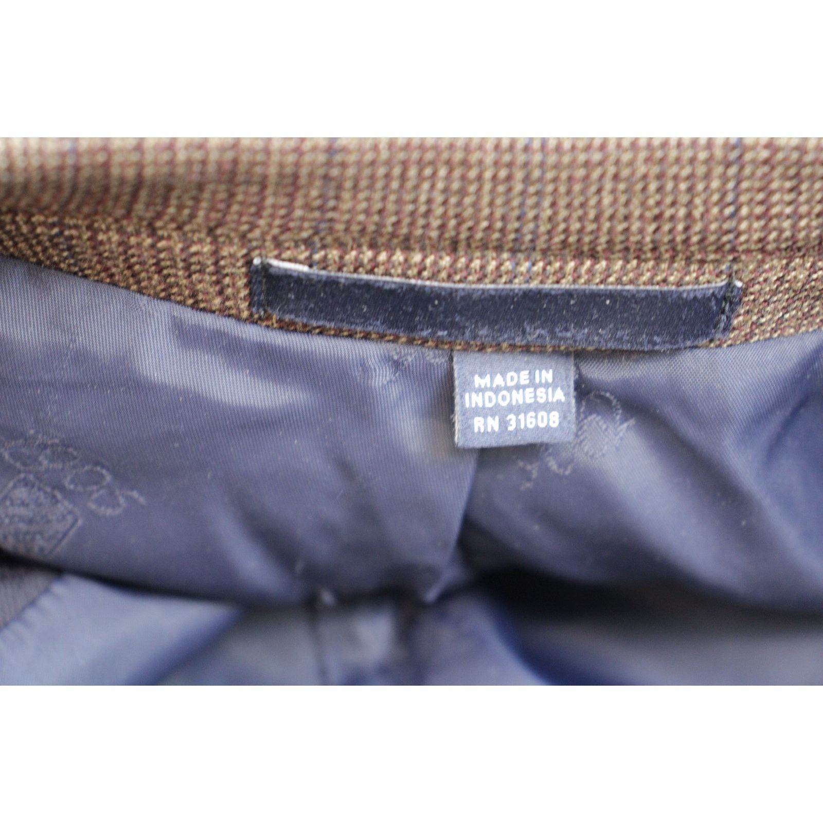 Jos. A. Bank Jos A Bank Blazer 1905 Mens Size 44R Brown Plaid Wool Blend Size 44R - 8 Thumbnail