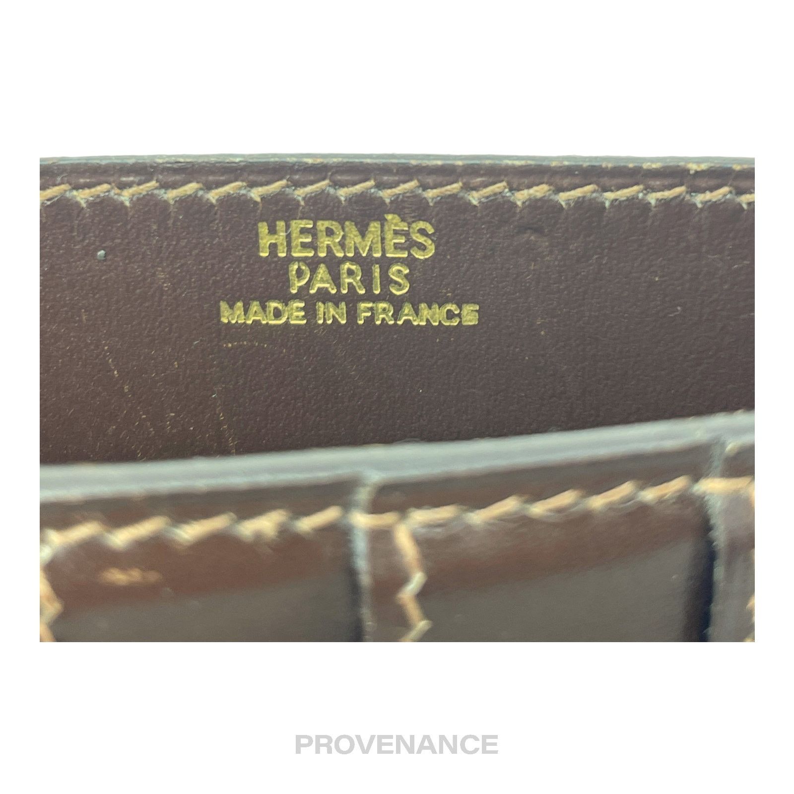 Hermes 🔴 Hermes 6CC Card Holder Wallet - Chocolate Box Calfskin Size ONE SIZE - 9 Thumbnail