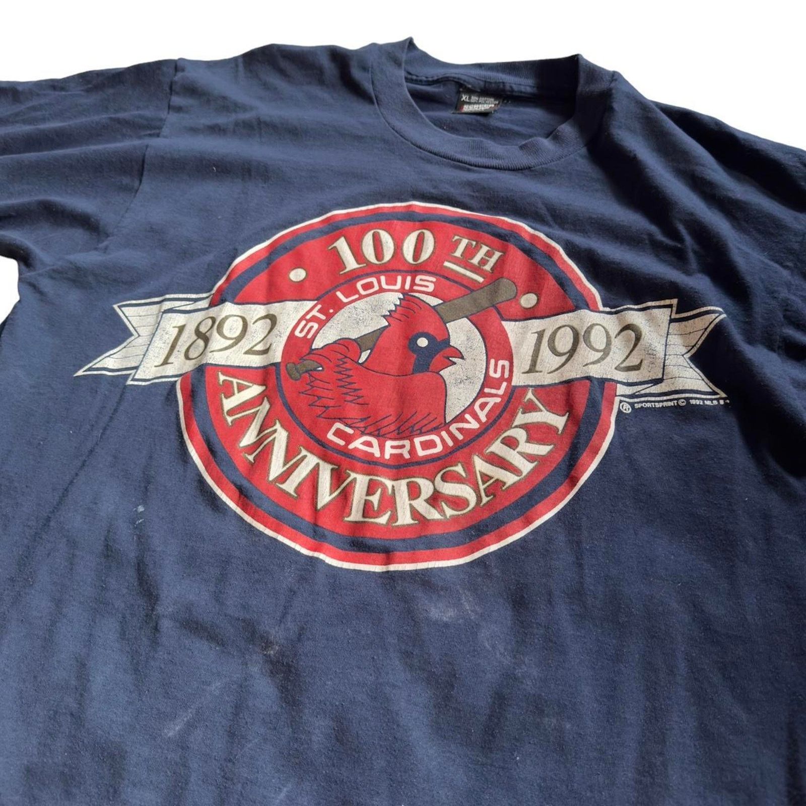 Other Vintage St. Louis Cardinals 100th Anniversary T-Shirt (1992) Size US XL / EU 56 / 4 - 2 Thumbnail