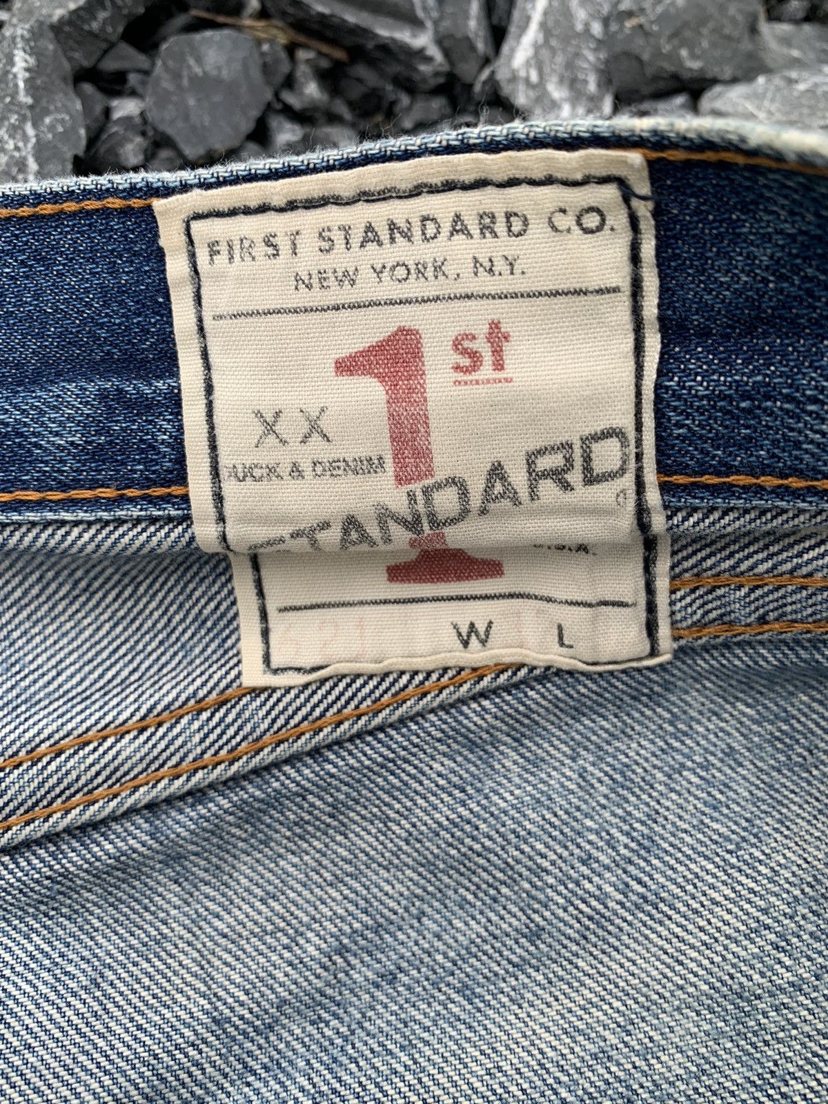 Japanese Brand VINTAGE FIRST STANDARD CO RUSTY FADED DISTRESSED DENIM Size US 33 - 17 Thumbnail