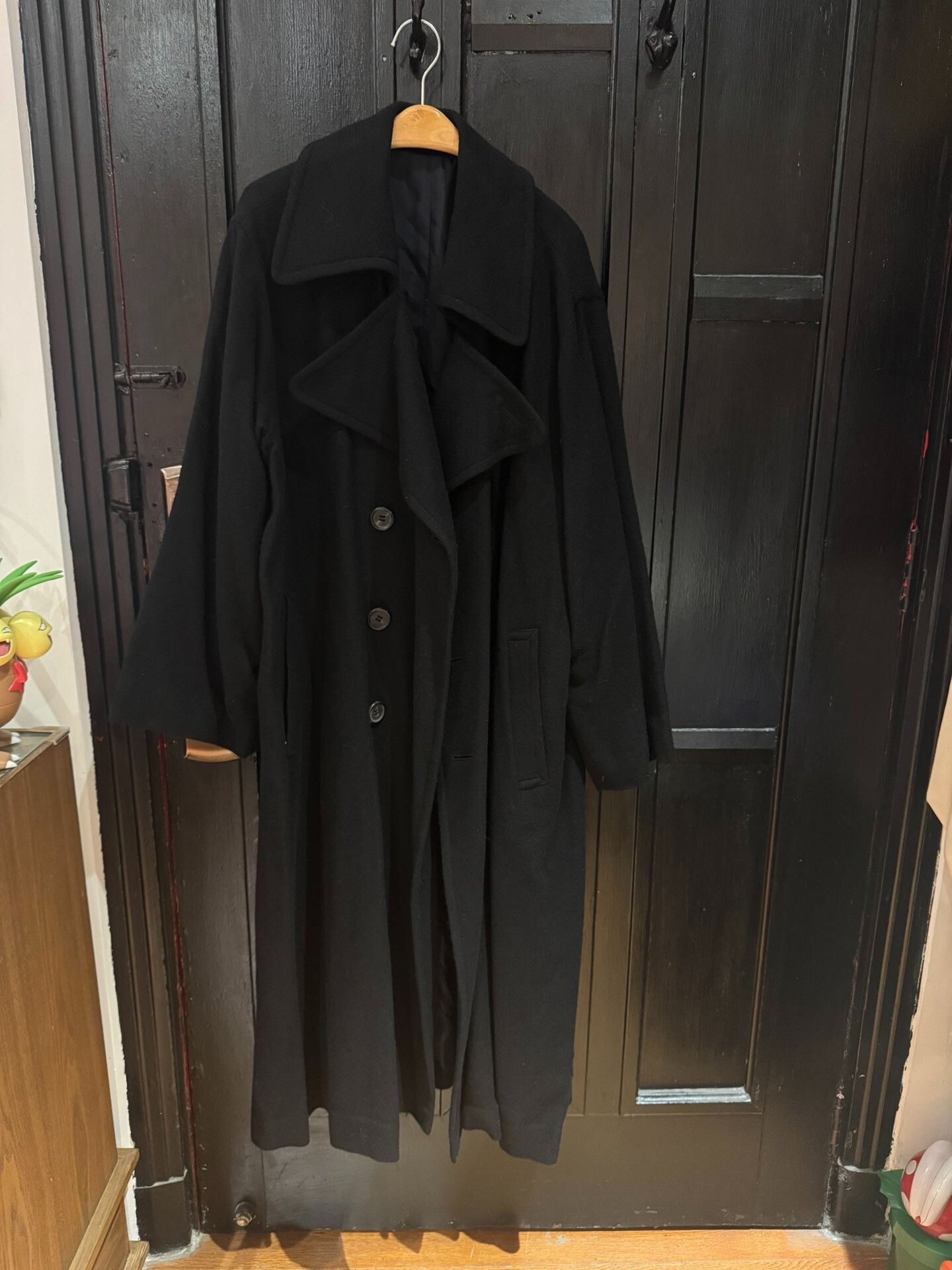 Y's long black wool oversized coat by y's Size US XXL / EU 58 / 5 - 1 Thumbnail