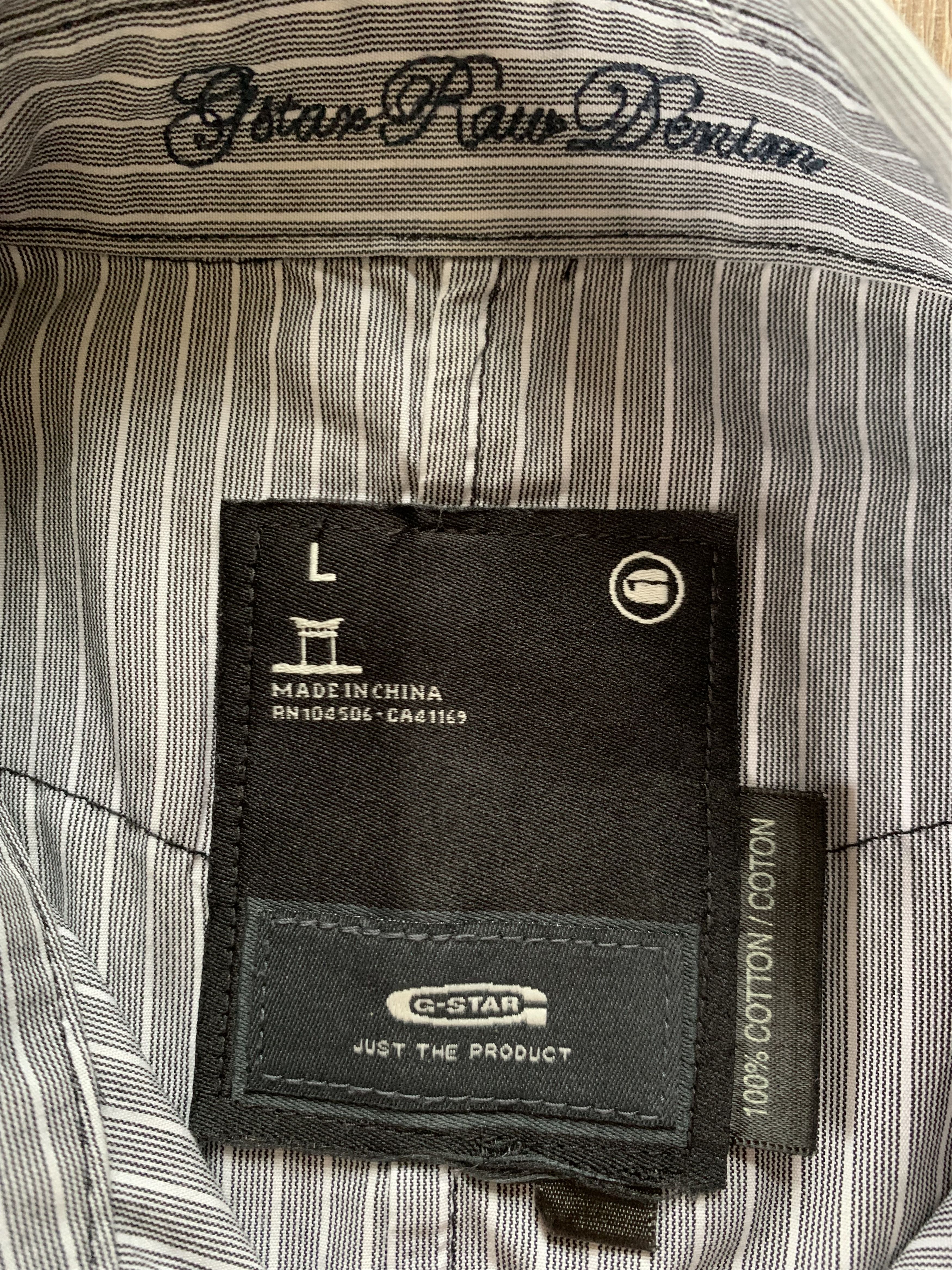 G-Star × Vintage Vintage G-Star Raw Prime Concept Stripe Shirt Size US L / EU 52-54 / 3 - 6 Thumbnail
