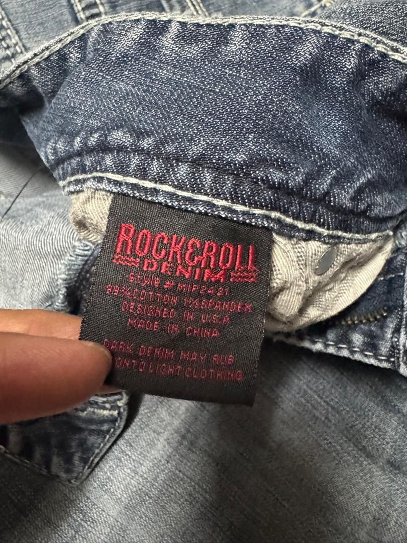 Japanese Brand Vintage Rock&Roll Cowboy Denim Mudwash Regular Straight Leg Size US 33 - 11 Thumbnail