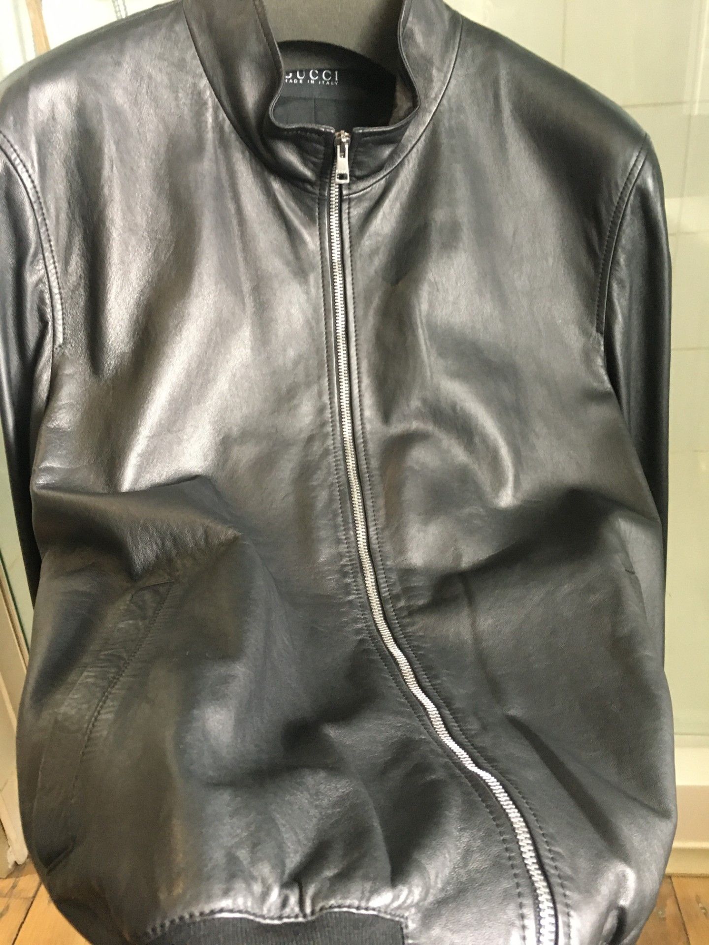 Gucci Gucci Leather Bomber Jacket Sz Large RRP $3,680 Tom Ford Era Size US L / EU 52-54 / 3 - 1 Thumbnail