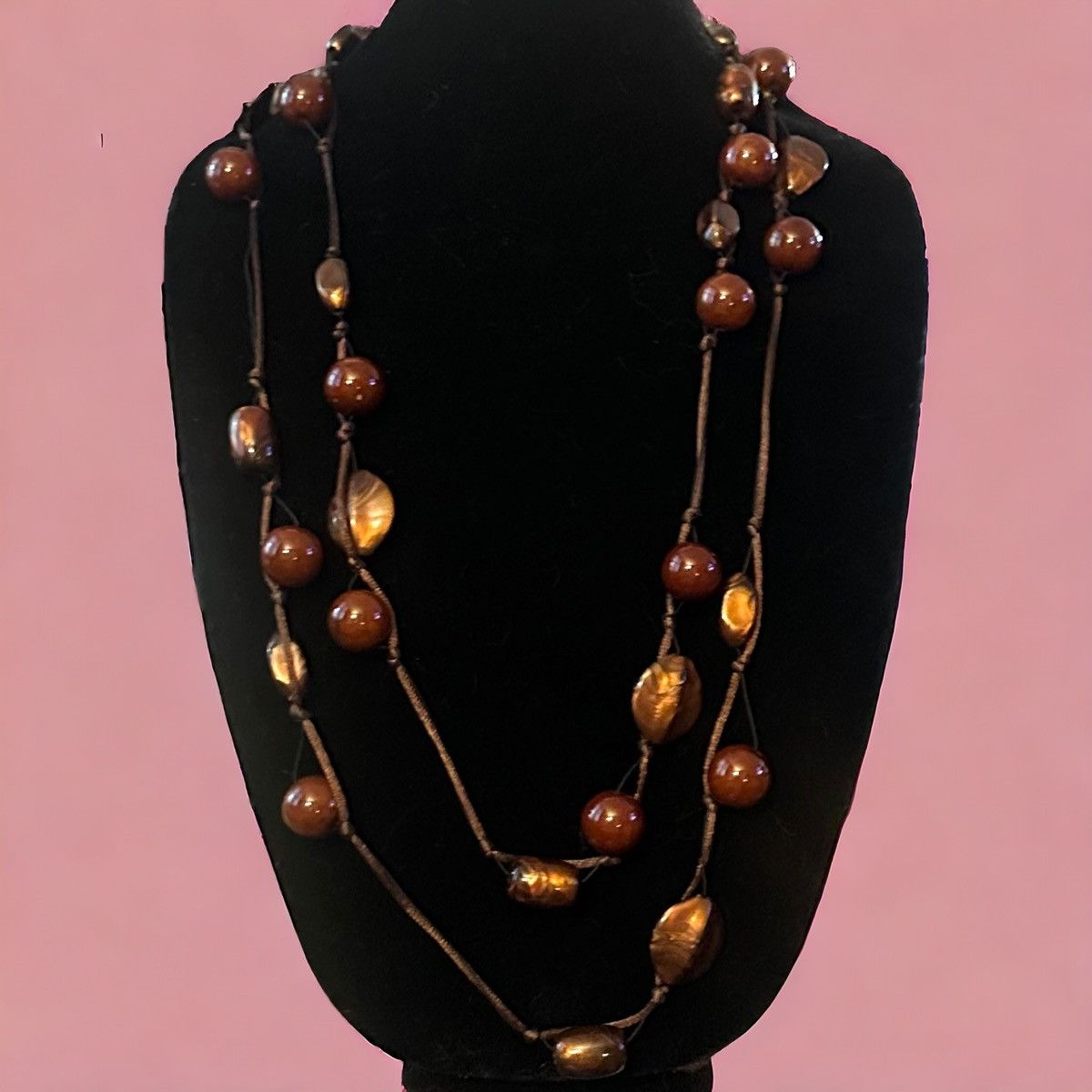 Other Isis long polished bead station cord necklace Size ONE SIZE - 1 Thumbnail