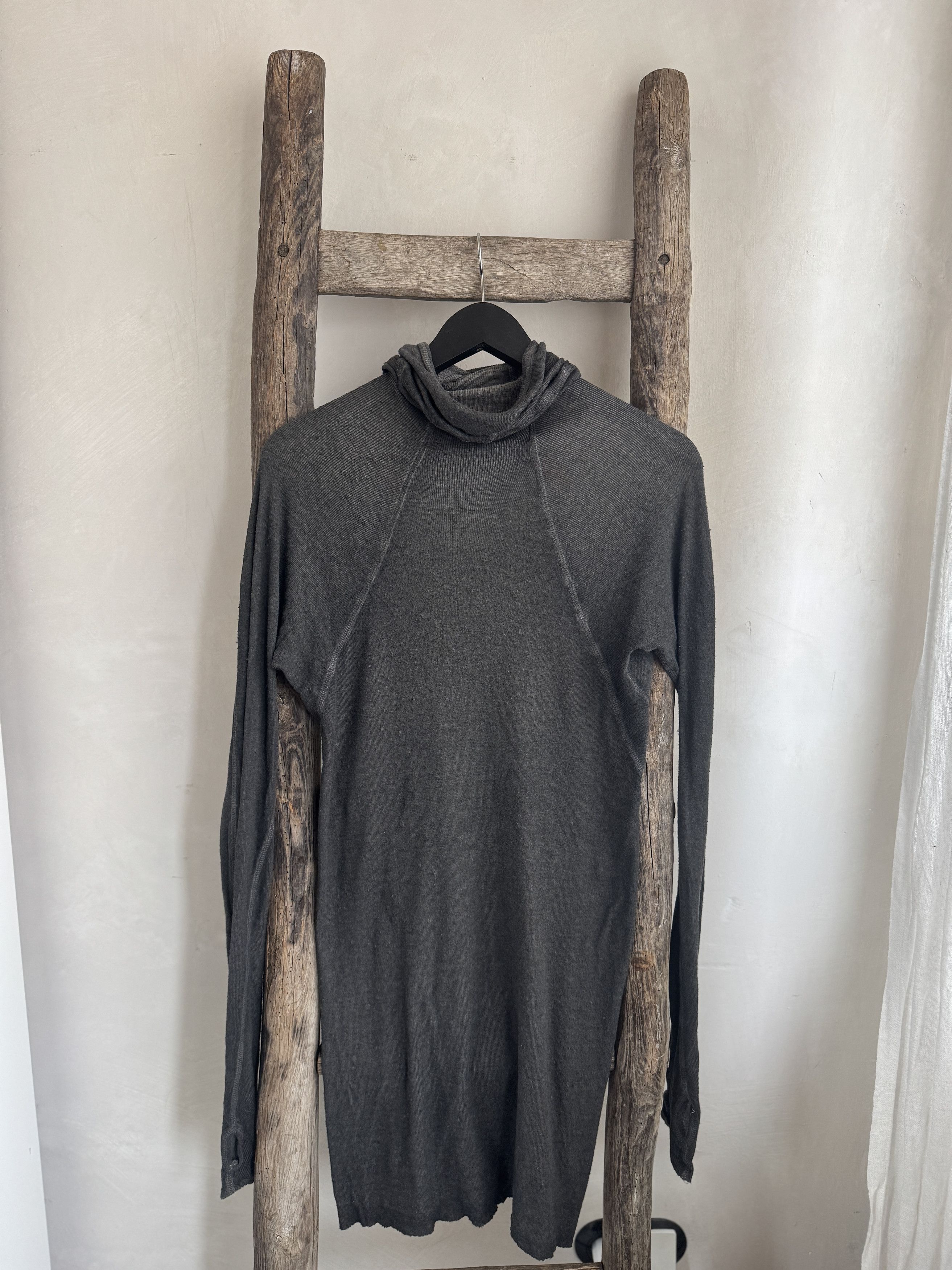 Boris Bidjan Saberi Longsleeve Funnel Neck Hoodie (Jersey)
