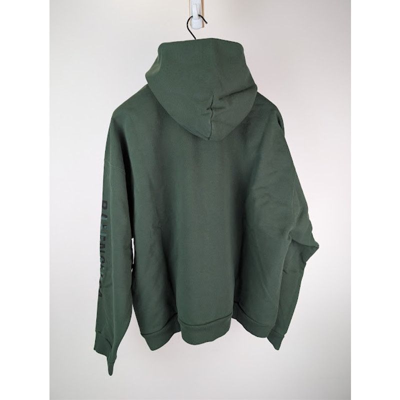 Balenciaga o1rshd1 Ramadan Medium-Fit Hoodie in Green Fleece Size US L / EU 52-54 / 3 - 10 Thumbnail