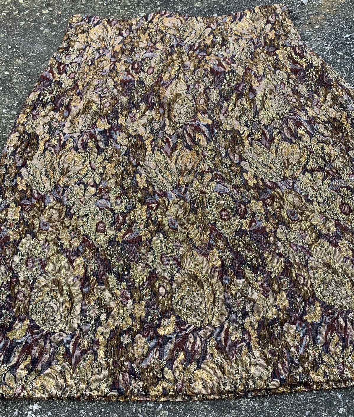 Christian Dior Monsieur × Dior × Vintage Vintage Christian Dior Slit Thread Gold Flower Mini Skirt Size 26" / US 2 / IT 38 - 7 Thumbnail