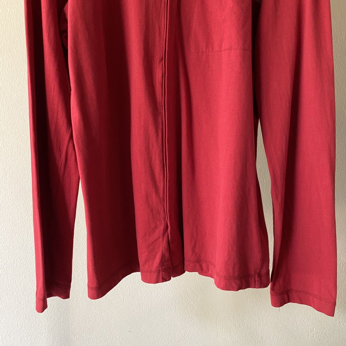 Marithe + Francois Girbaud MARITHE FRANÇOIS GIRBAUD Red Zip-Detail Long Sleeve Shirt Size US L / EU 52-54 / 3 - 8 Thumbnail