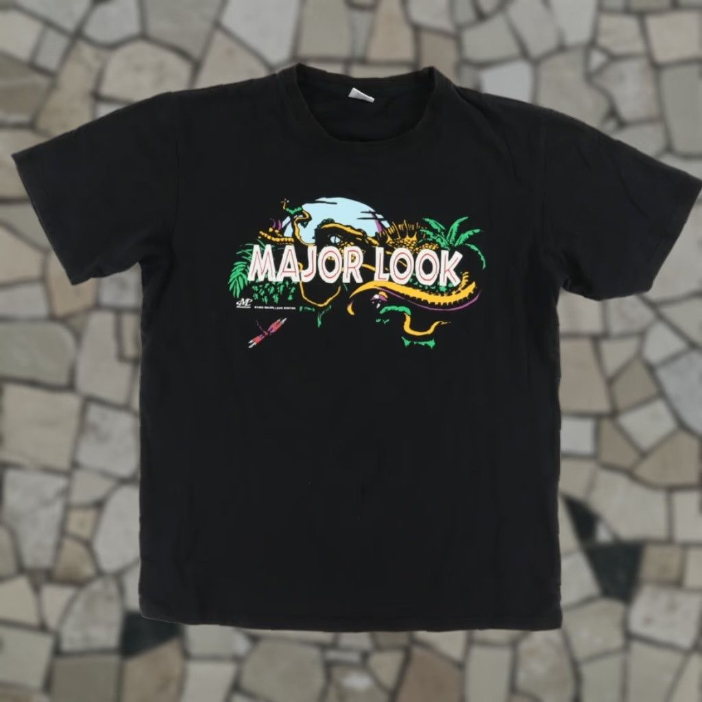 Vintage VINTAGE Major Look Jurassic Park Spoof Solid T-Shirt Black Men's L Size US L / EU 52-54 / 3 - 1 Thumbnail
