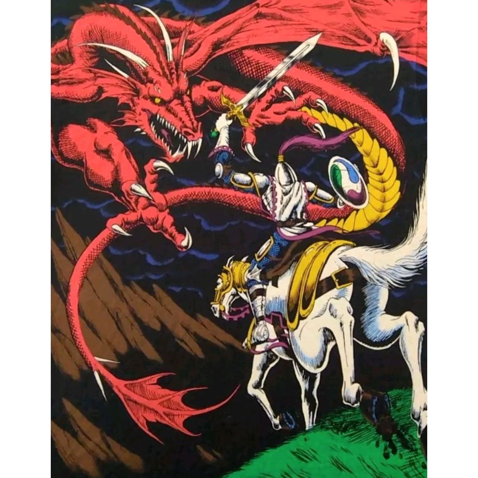 Liquid Blue VINTAGE Liquid Blue Dragon Knight Shirt 1993 USA Made Single Stitch Deadstock XL Size US XL / EU 56 / 4 - 5 Thumbnail