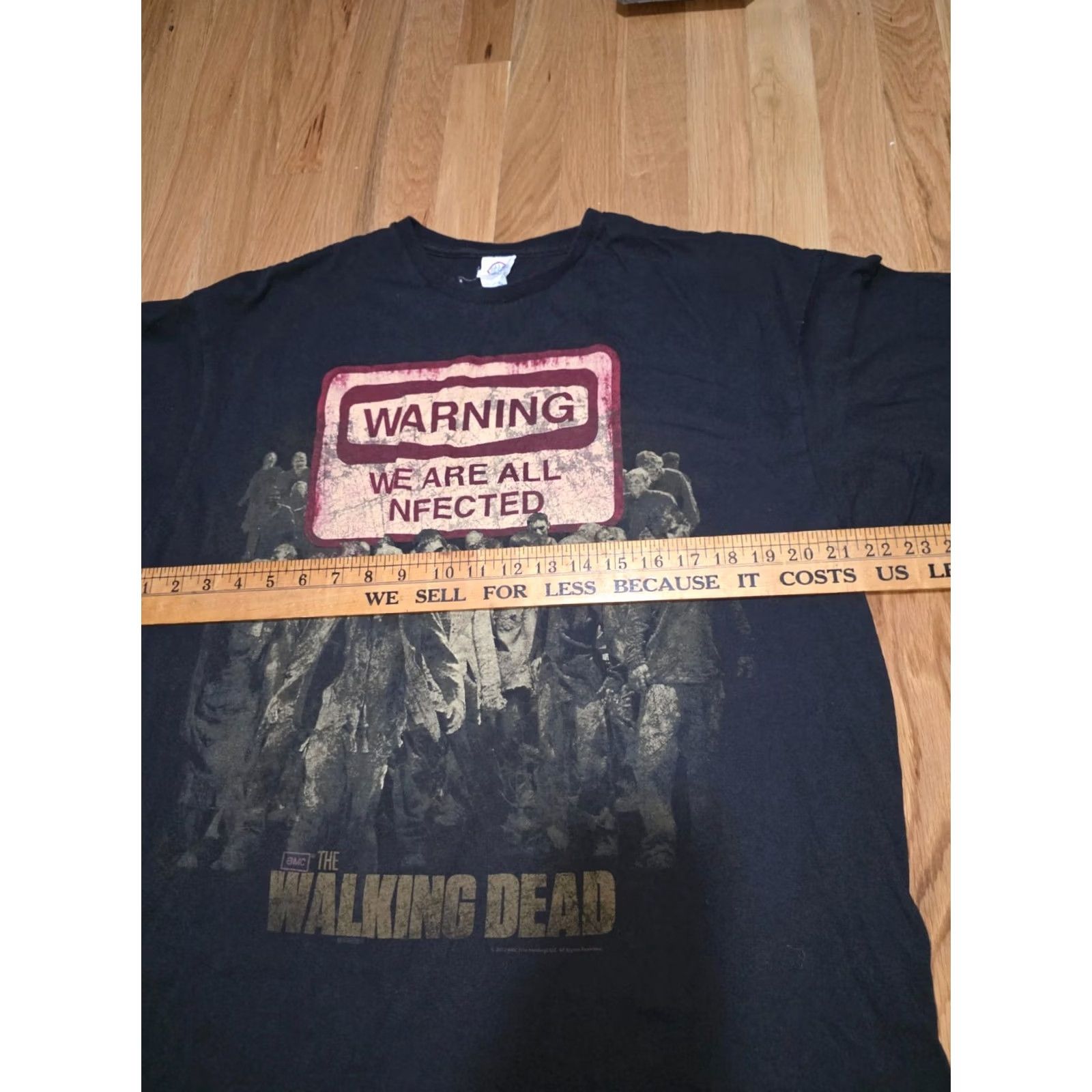 Delta Delta The Walking Dead Zombies T-Shirt Men XL Black Short Sleeve Graphic Tee Size US XL / EU 56 / 4 - 5 Thumbnail