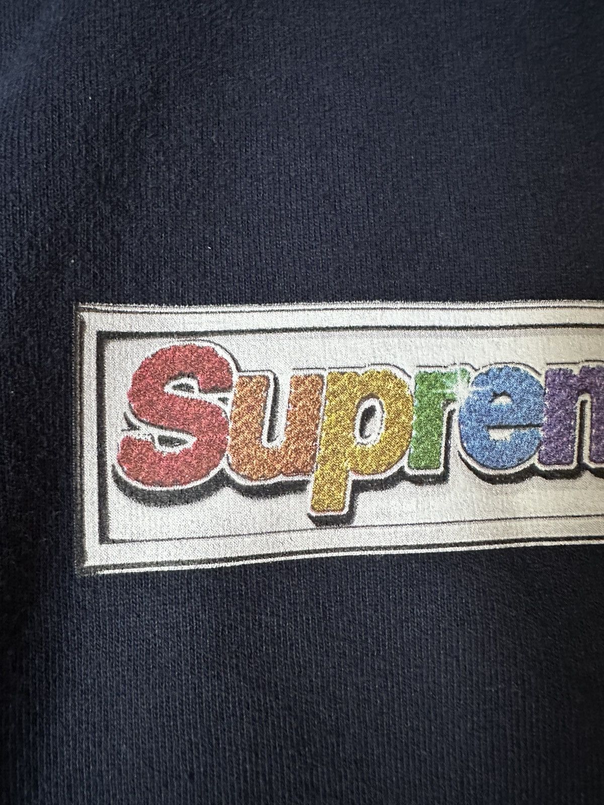 Supreme Supreme Bling Box Logo Hooded Sweatshirt Navy New Size US M / EU 48-50 / 2 - 2 Thumbnail