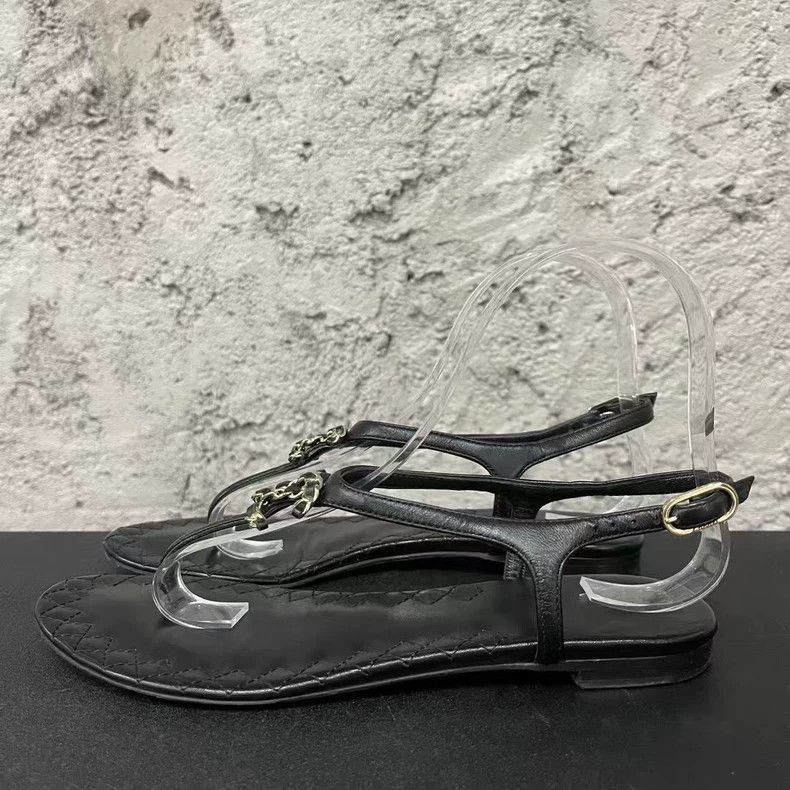 Chanel Chanel Black Sandals Size 36 -2505 Size US 5.5 / EU 38 - 2 Thumbnail