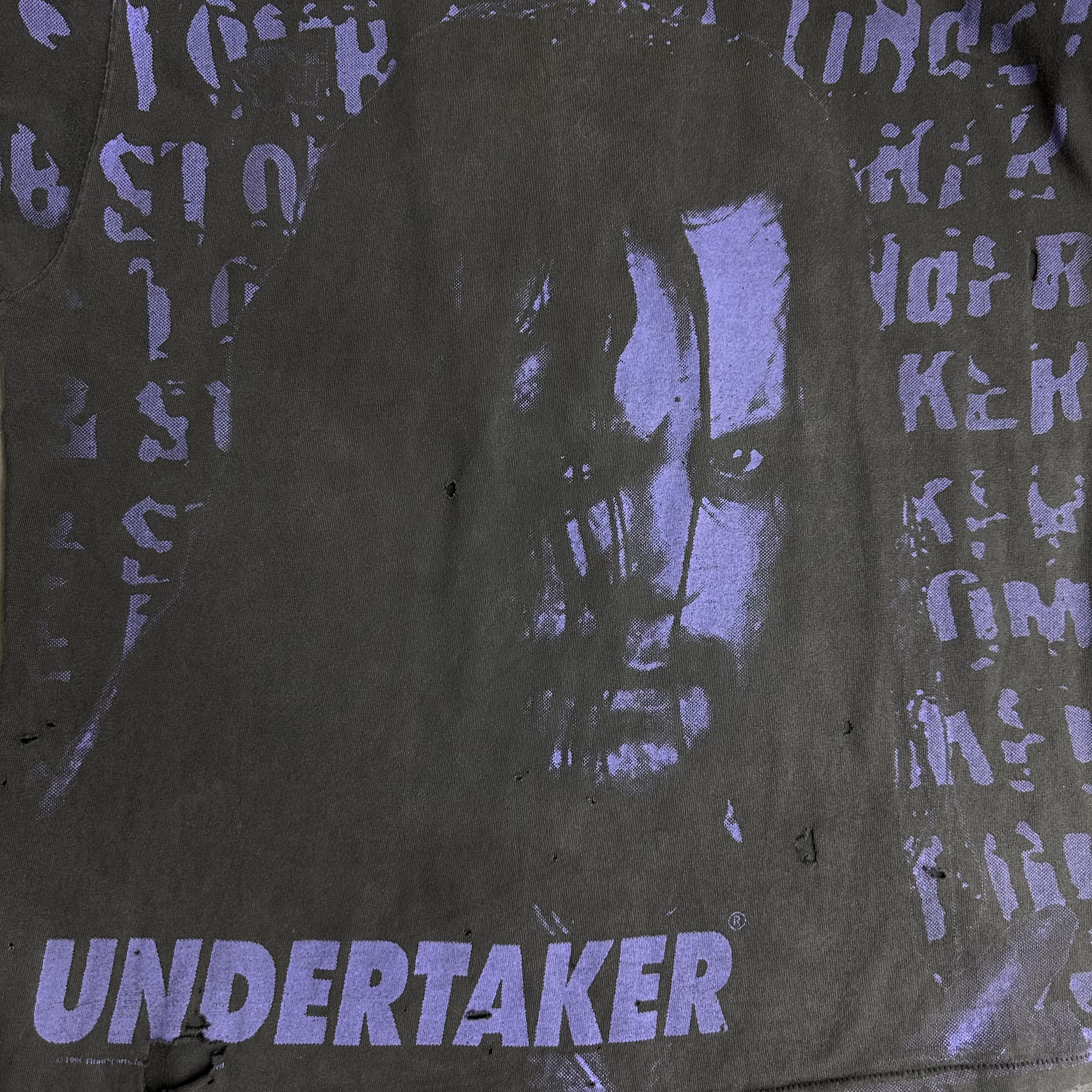 WWF THE UNDERTAKER WWF Vintage 90s All Overprint Shirt Size US XL / EU 56 / 4 - 2 Thumbnail
