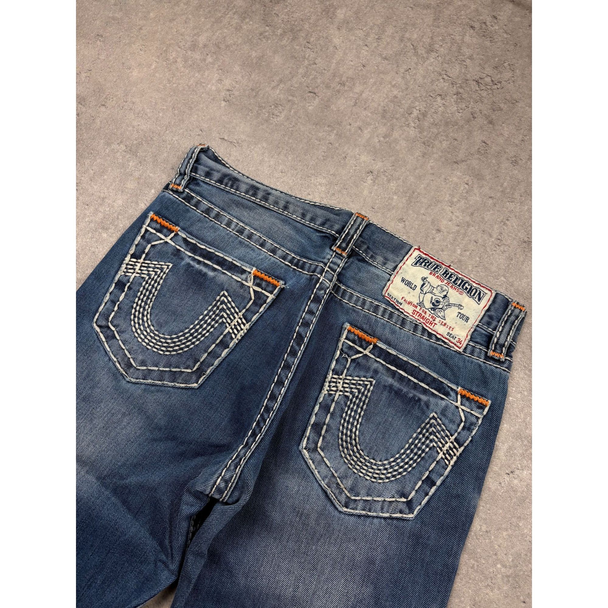True Religion True Religion Straight Jeans Thick Contrast Stitch Y2K Style Size US 38 / EU 54 - 3 Thumbnail