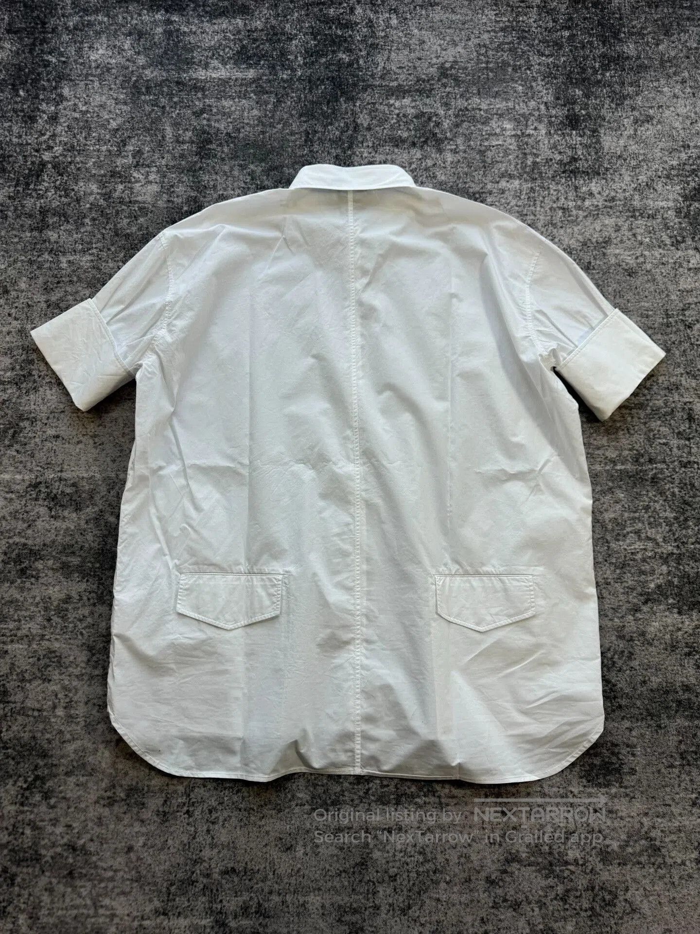 Acne Studios Acne Studios White Pocket Short-Sleeve Shirt. Size US M / EU 48-50 / 2 - 2 Thumbnail