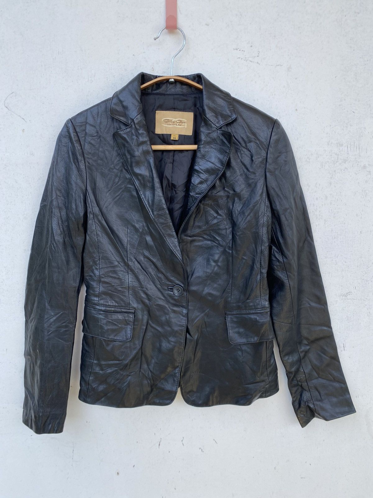 Genuine Leather City Gee Leather & Fur Blazer Jacket Size S / US 4 / IT 40 - 2 Thumbnail
