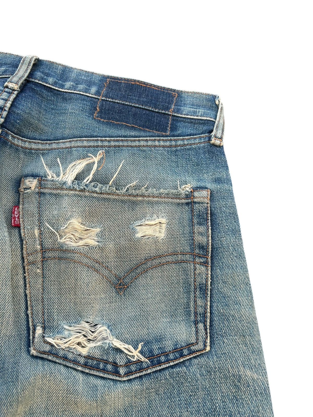 Japanese Brand × Kapital × Vintage Vintage Levis Selvedge BigE Distressed Short Denim Jeans Size US 31 - 11 Thumbnail
