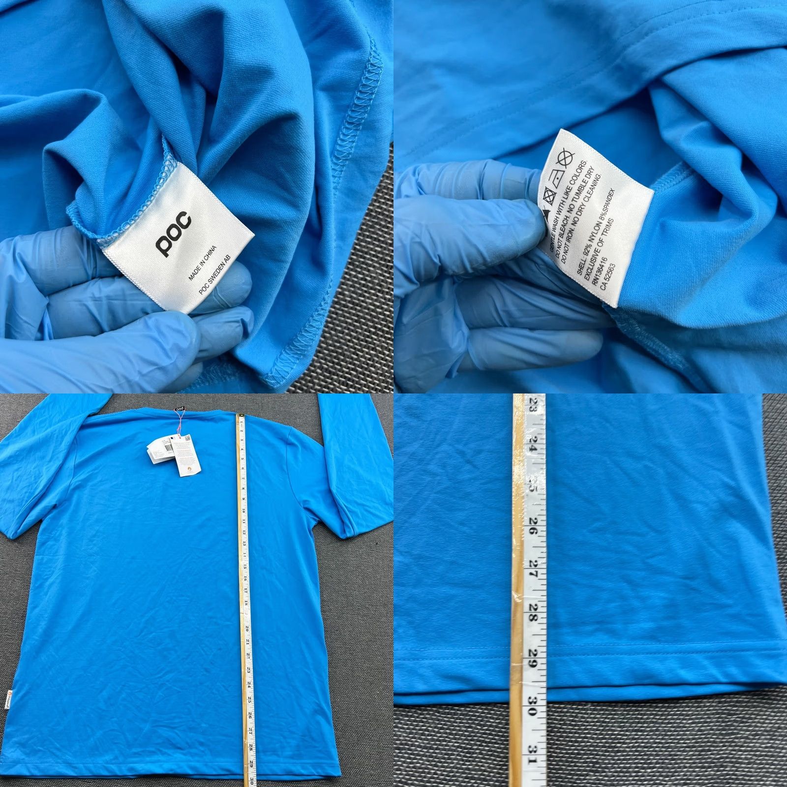 Vintage POC Trail Jersey Mens XL Blue Running Base Layer Shirt Long Sleeves Polygiens Quick Dry Stretch Size US XL / EU 56 / 4 - 8 Thumbnail