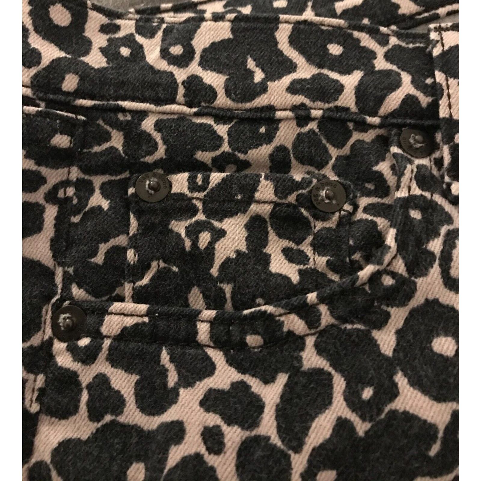 Rag & Bone Rag & Bone Skinny Amoeba Black/Brown Leopard Mid Rise Jeans Size 27" / US 4 / IT 40 - 9 Thumbnail