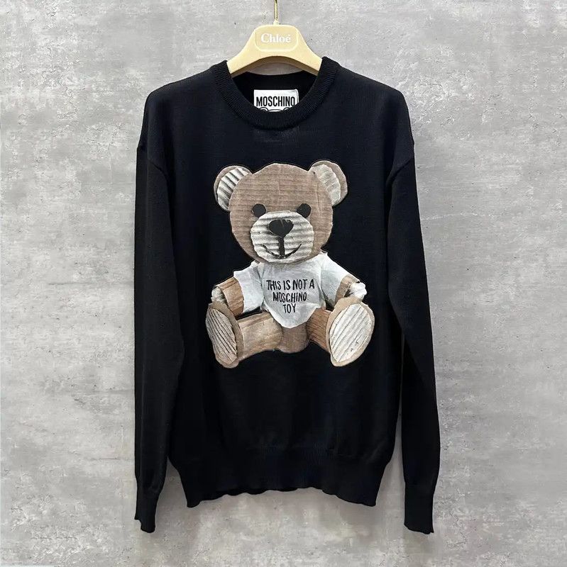 Moschino Moschino Black Wool Long Sleeve Sweater 0089 Size XXS / US 00 / IT 34 - 1 Thumbnail