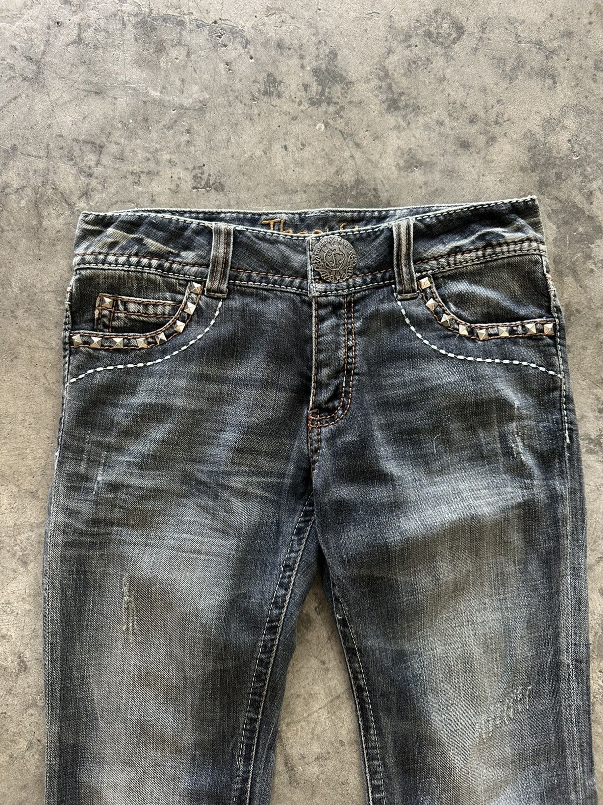 If Six Was Nine Y2K Theoria Flared Jeans Size 29" - 2 Thumbnail