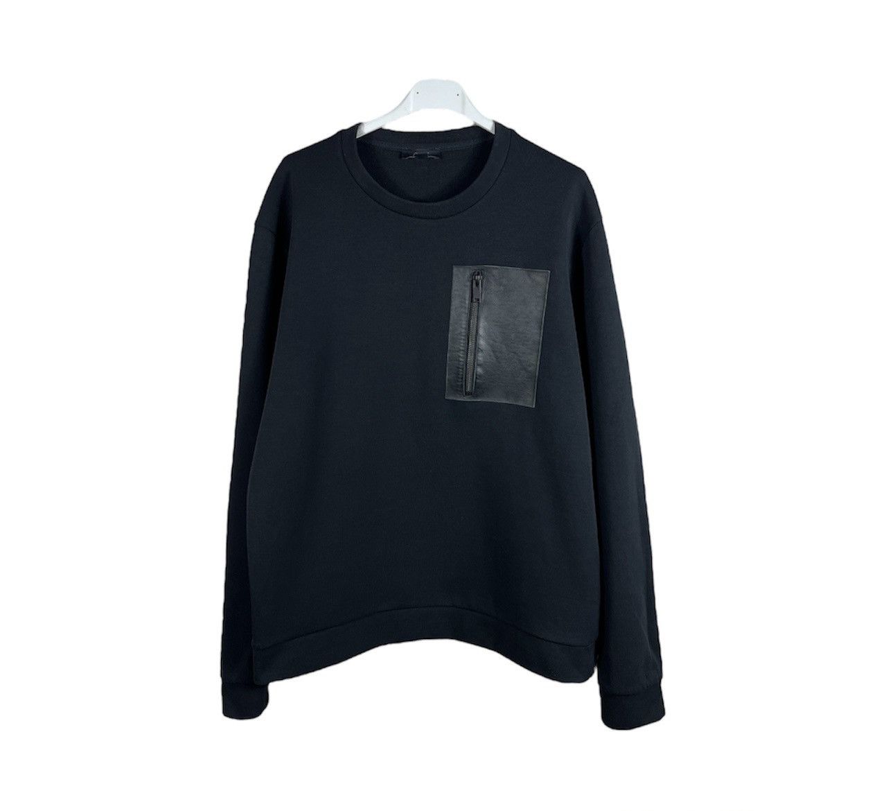 Cos × Designer COS leather patch pocket zip basic sweatshirt y2k crewneck Size US L / EU 52-54 / 3 - 1 Thumbnail