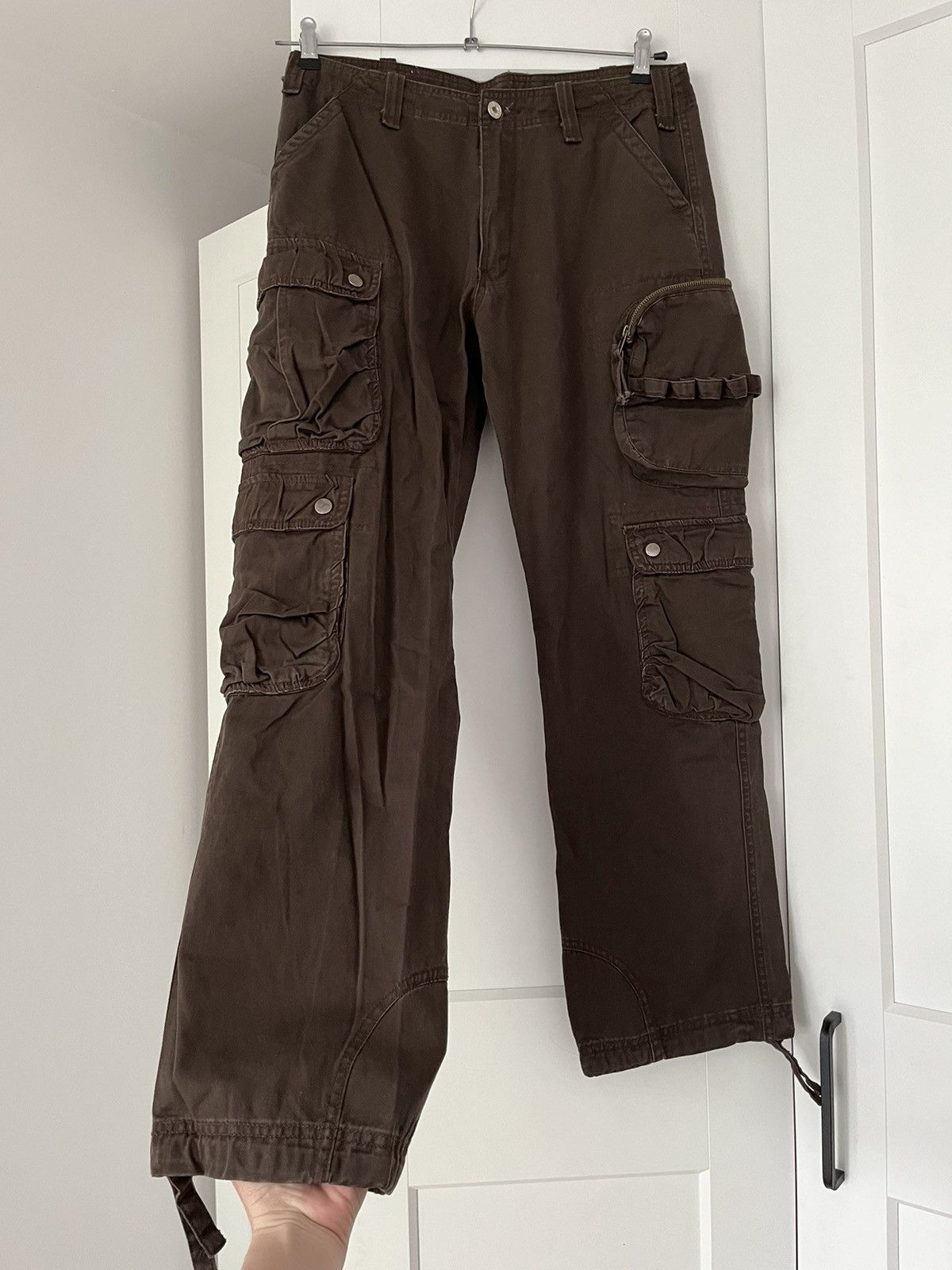 Japanese Brand Cargo multipocket pants military style Y2K avant garde Size US 31 - 2 Thumbnail