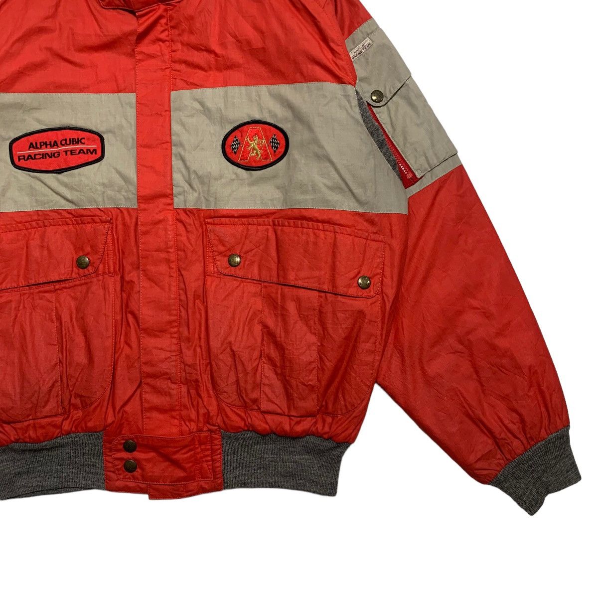 Japanese Brand Vintage Alpha Cubic Racing Team Motorcycle Jacket Size US L / EU 52-54 / 3 - 3 Thumbnail