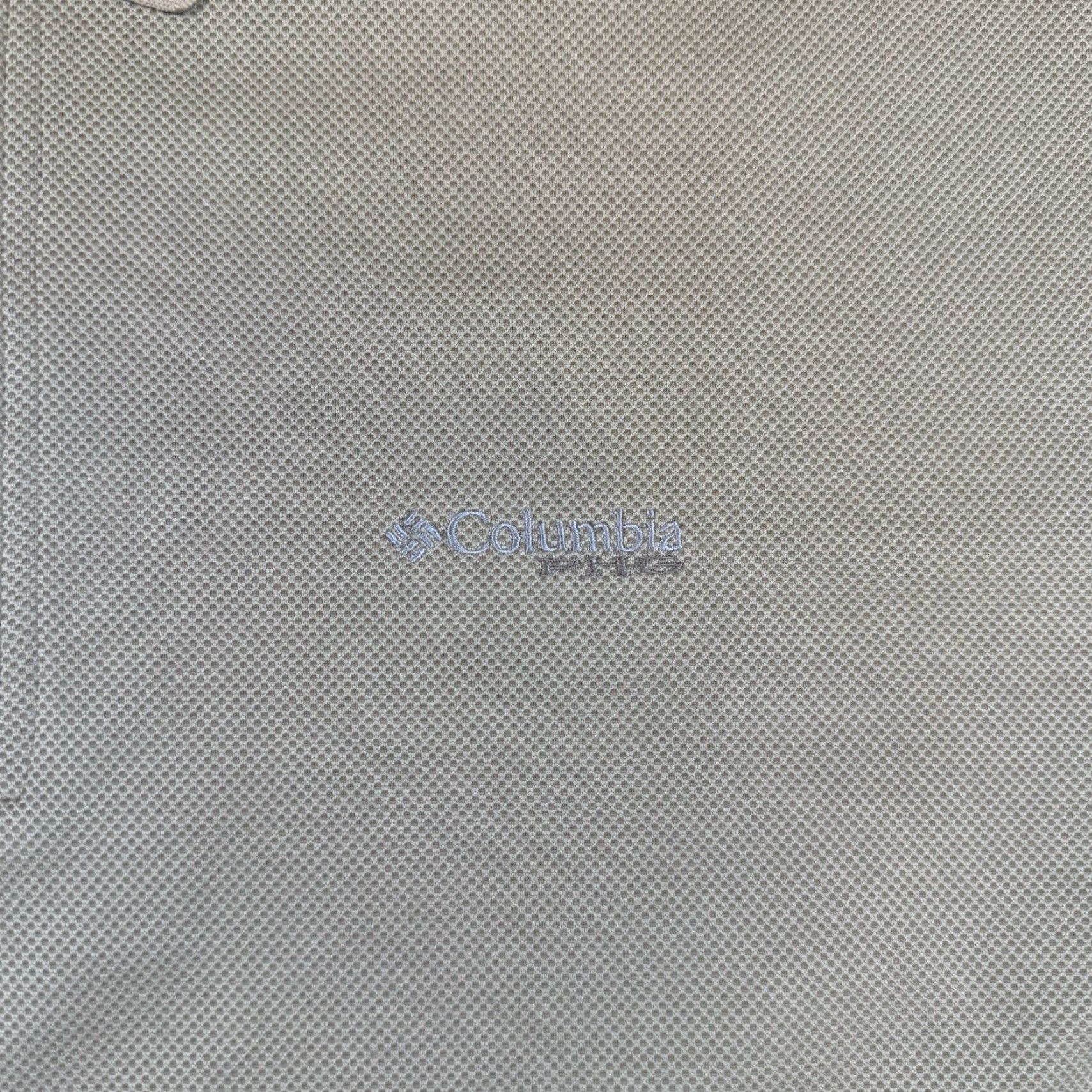 Vintage Columbia Polo Shirt Mens L Beige Omni-Shade Short Sleeve Shooting Pad Size US L / EU 52-54 / 3 - 3 Thumbnail