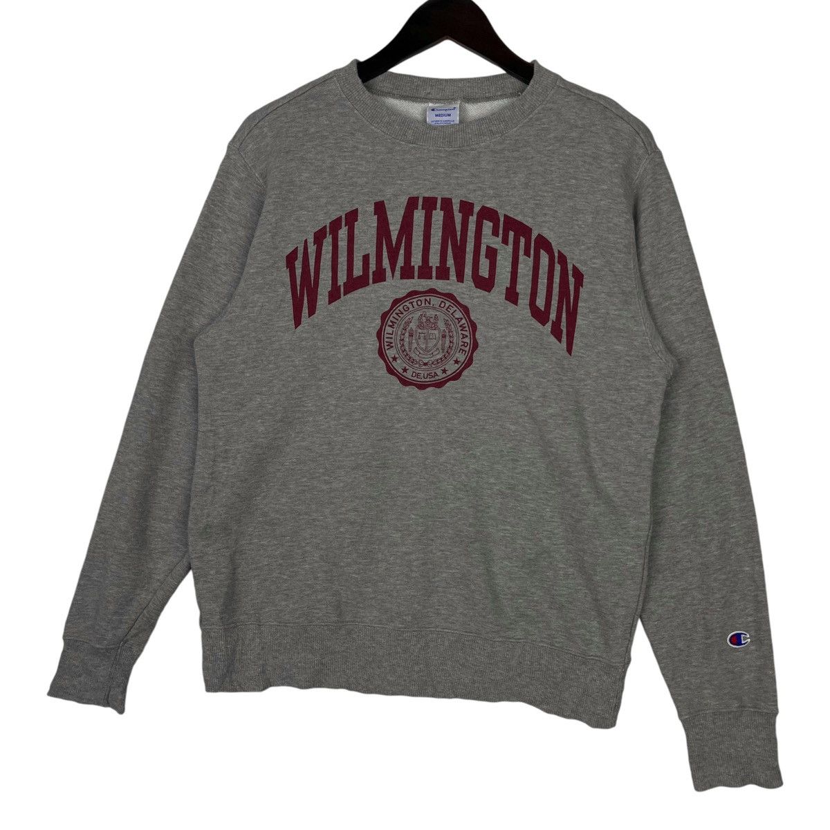 Champion × Vintage Vintage Champion Crewneck Sweatshirt Gray Pullover Jumper Size US M / EU 48-50 / 2 - 2 Thumbnail