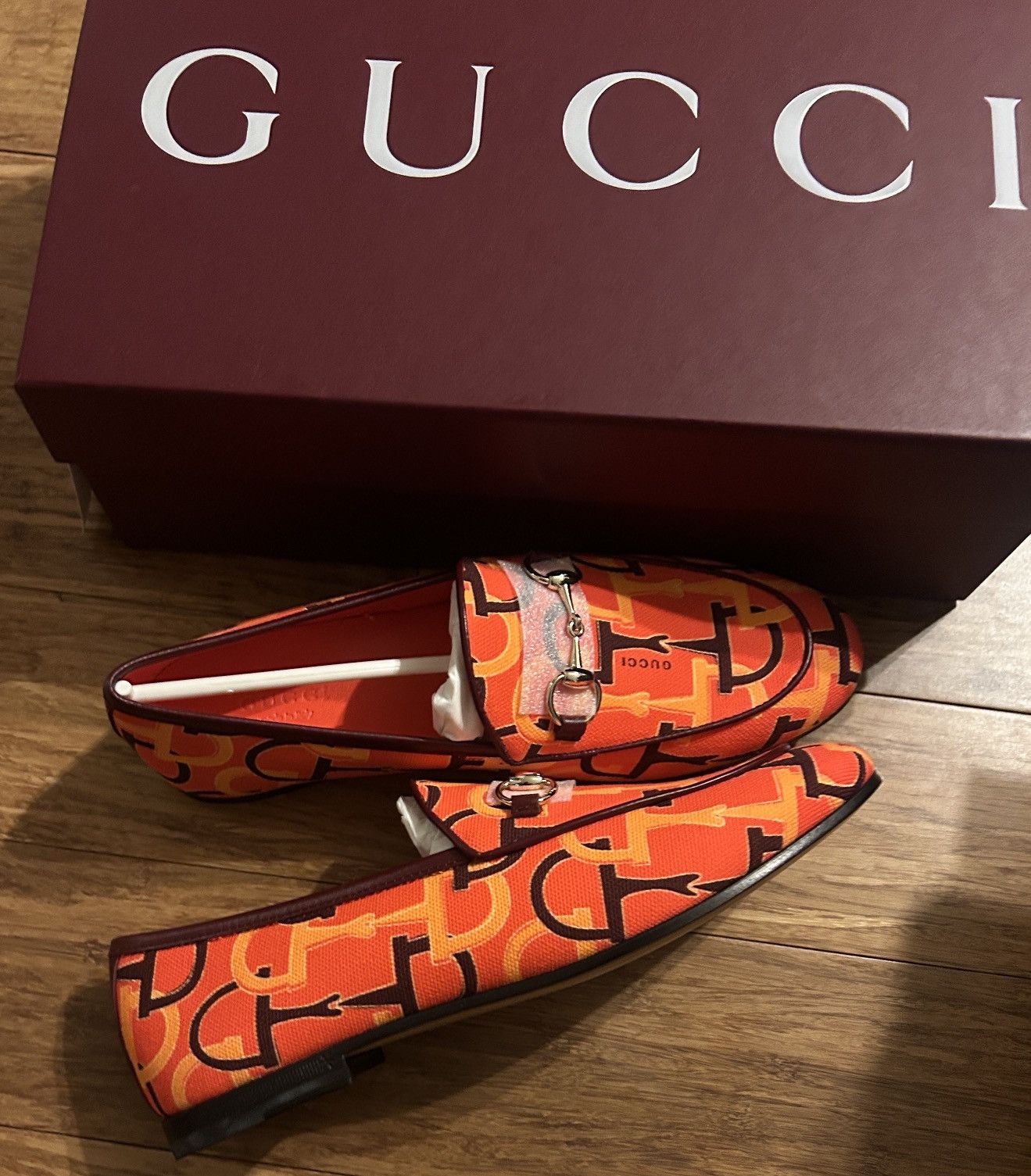 Gucci Gucci Jordaan Casual Shoes Loafer Orange 431467 size 36.5 Size US 6.5 / IT 36.5 - 5 Thumbnail