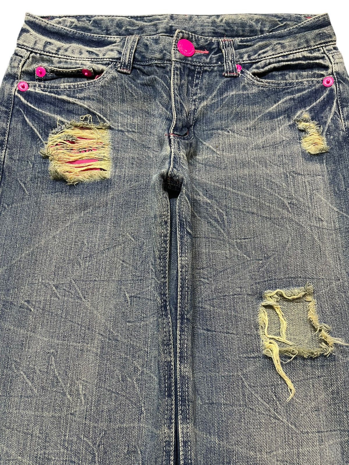 Kapital Vintage Japanese Brand Faded Wash Distressed Style Jeans Size US 30 / EU 46 - 3 Thumbnail