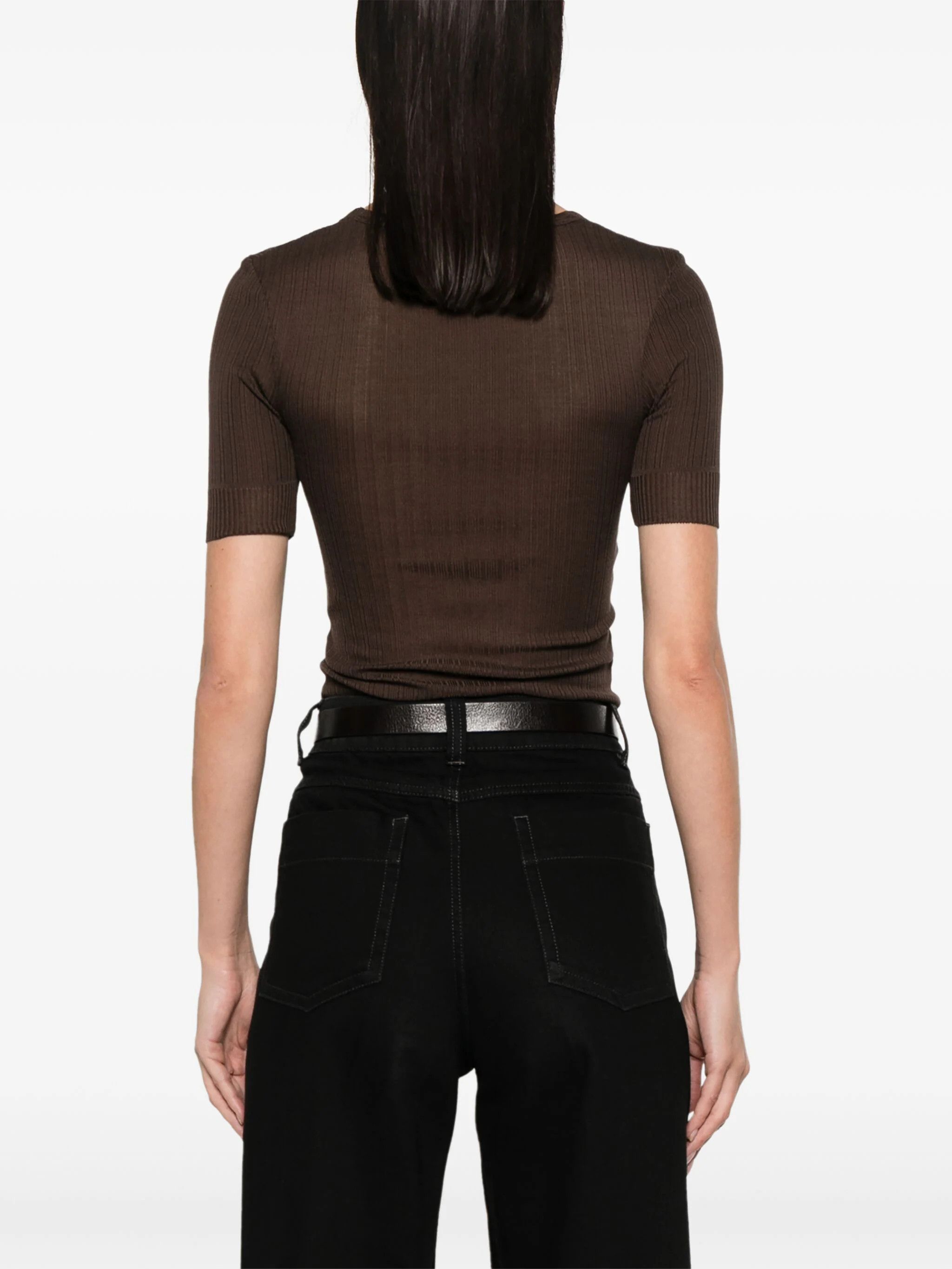 Lemaire o1s22i1n1024 Short-Sleeved Lightweight Knit Bodysuit Size M / US 6-8 / IT 42-44 - 4 Thumbnail