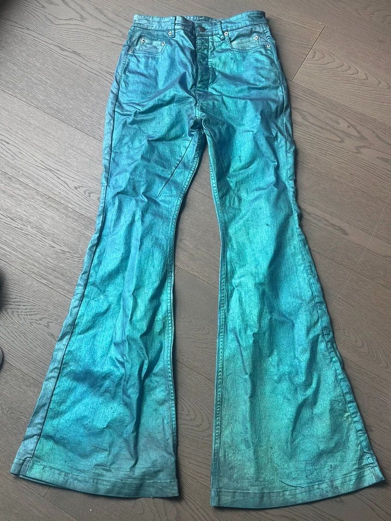 Rick Owens Rick Owens 23SS EDFU SLQ Bolan Bootcut Dazzling Laser Pant Size US 29 - 1 Thumbnail