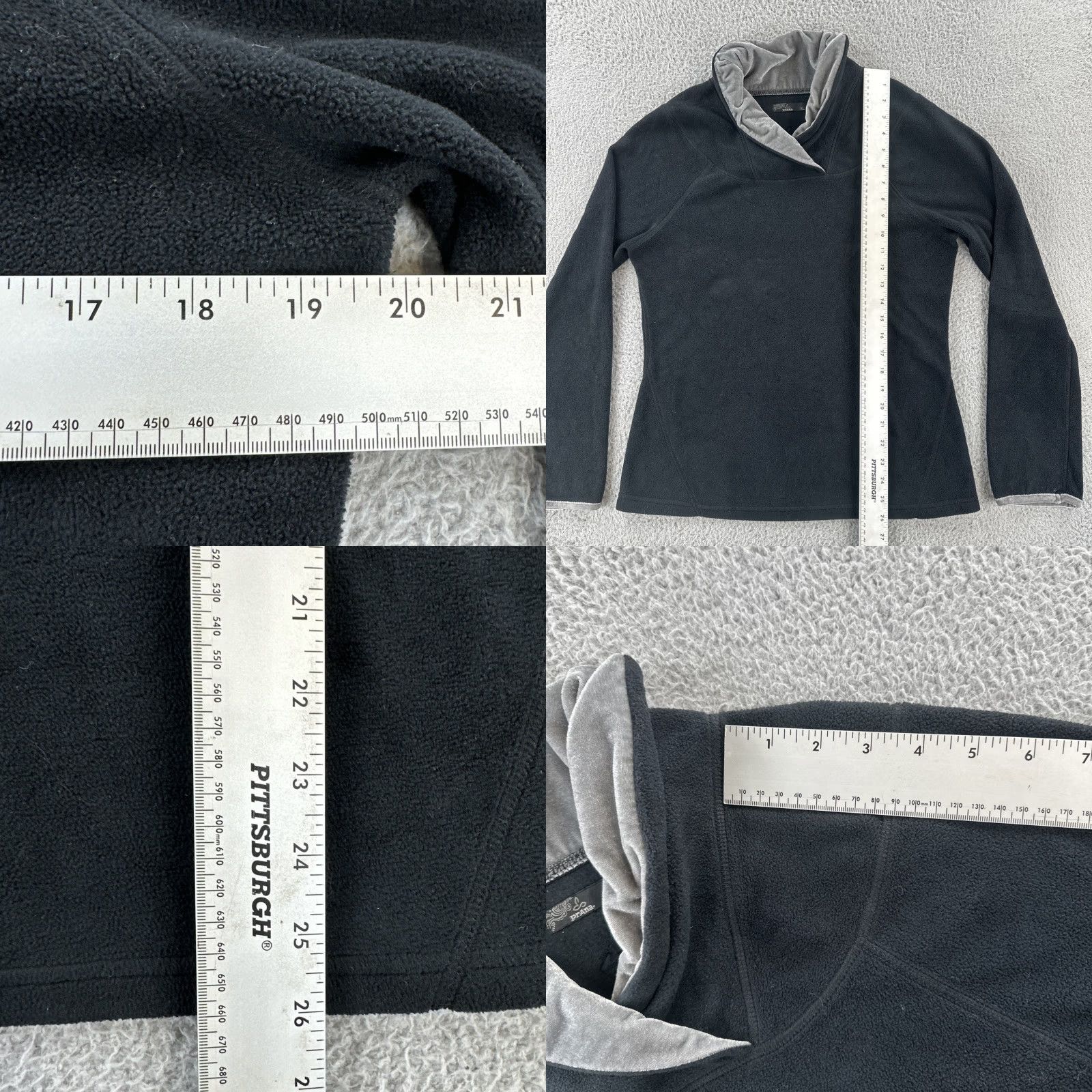 Prana VINTAGE PrAna Women’s Size XL Black Pullover Fleece Lightweight Packable Layer Hiking Size XL / US 12-14 / IT 48-50 - 8 Thumbnail
