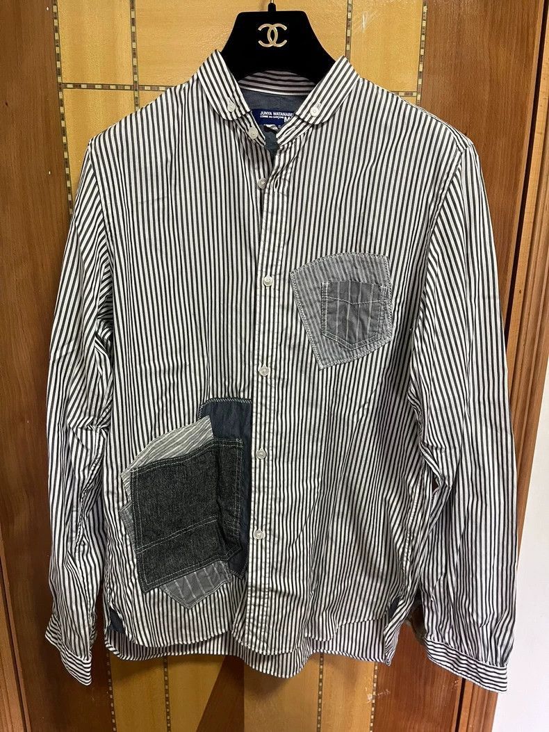 Junya Watanabe Striped Patchwork Shirt