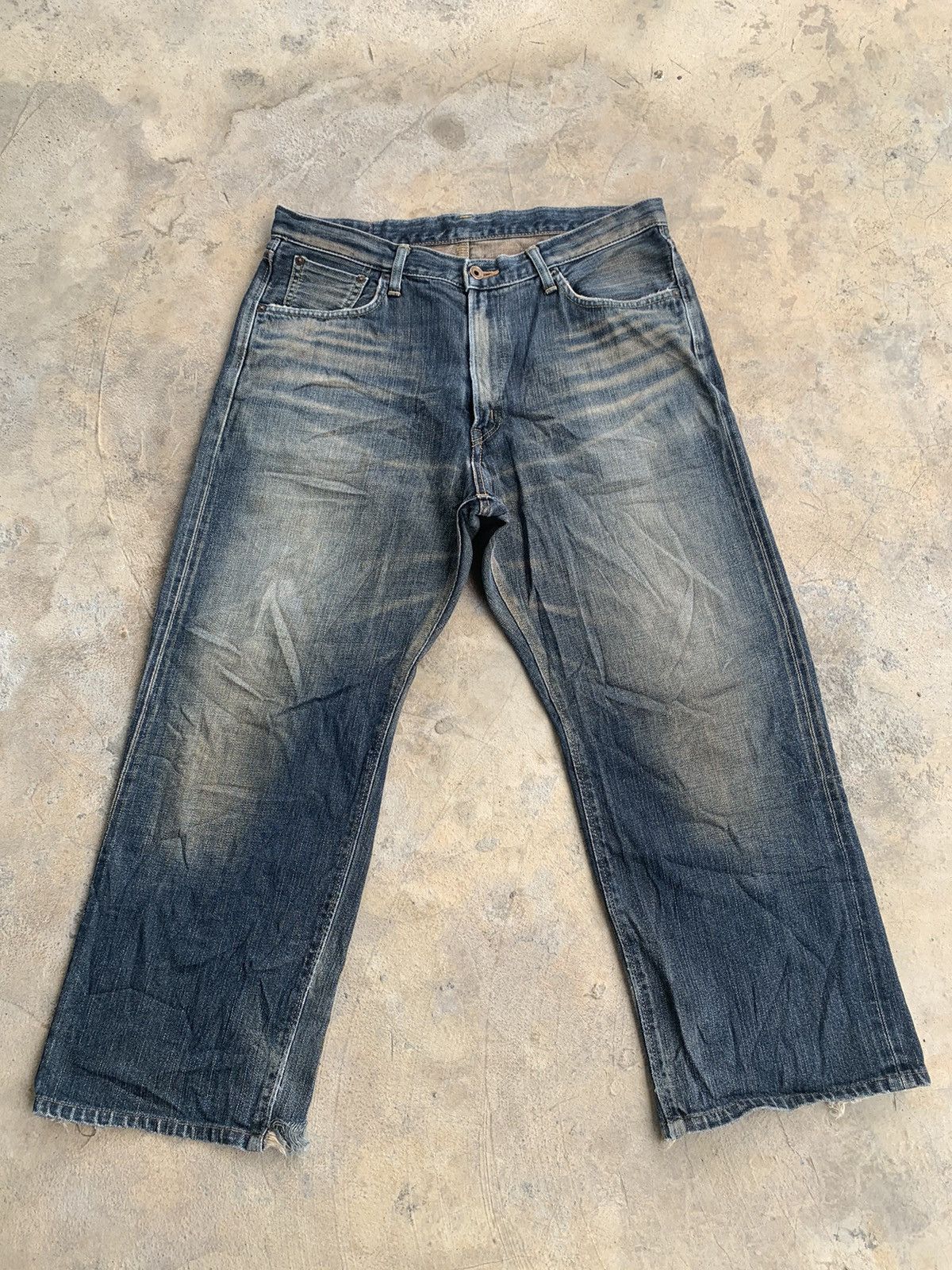 Edwin × Japanese Brand × Vintage Vintage Edwin 505z Selvedge Distressed Denim Size US 35 - 3 Thumbnail