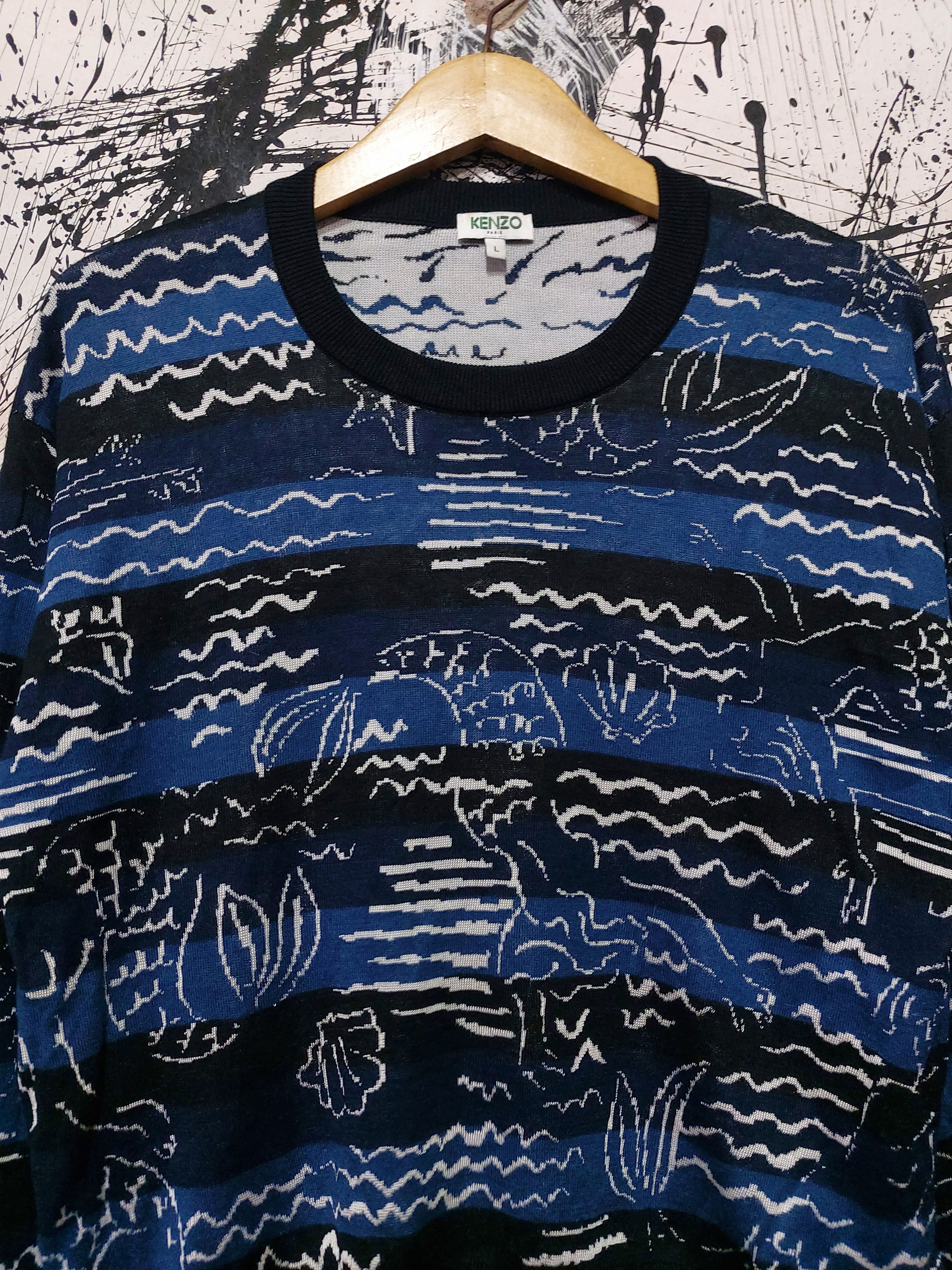 Kenzo 00'S KENZO KOI FISH DESIGN KNITWEAR Size US L / EU 52-54 / 3 - 2 Thumbnail
