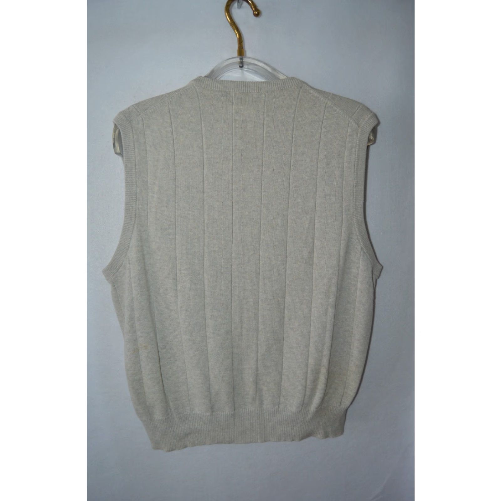 Polo Ralph Lauren VINTAGE Polo Ralph Lauren Sweater Vest Shirt Adult Large Lite Gray Cotton Size US L / EU 52-54 / 3 - 2 Thumbnail