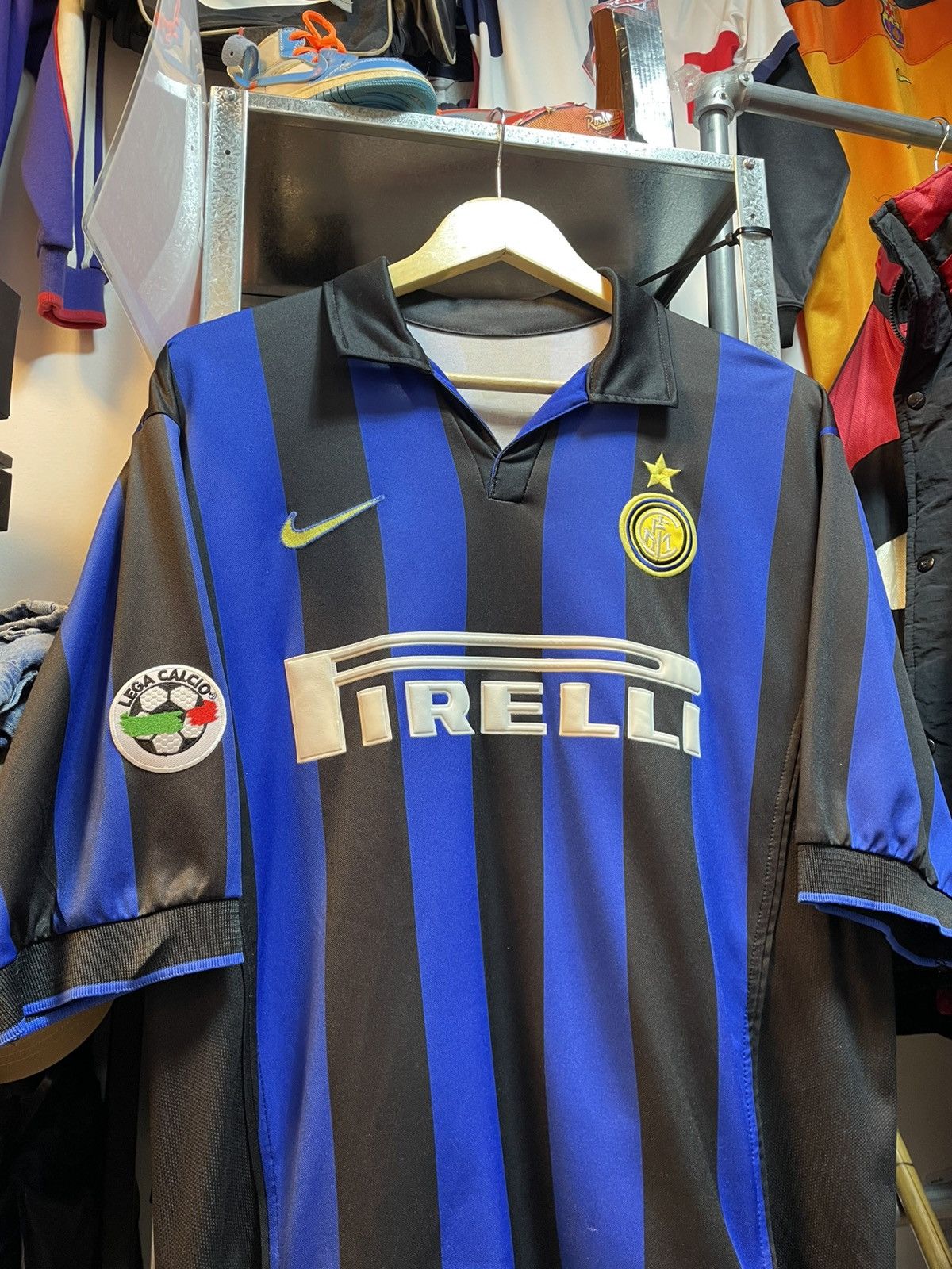 Nike Vintage 1998-1999 Inter Milan BAGGIO Home Kit Size US M / EU 48-50 / 2 - 2 Thumbnail