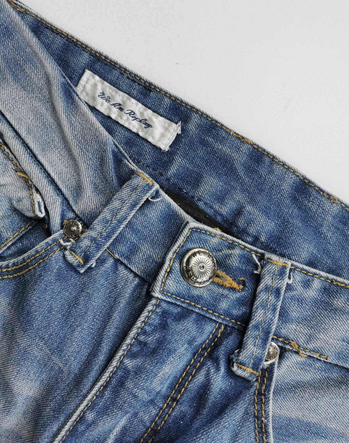 Replay We Are Replay Stud Distressed Patchwork Jeans Size US 28 / EU 44 - 9 Thumbnail