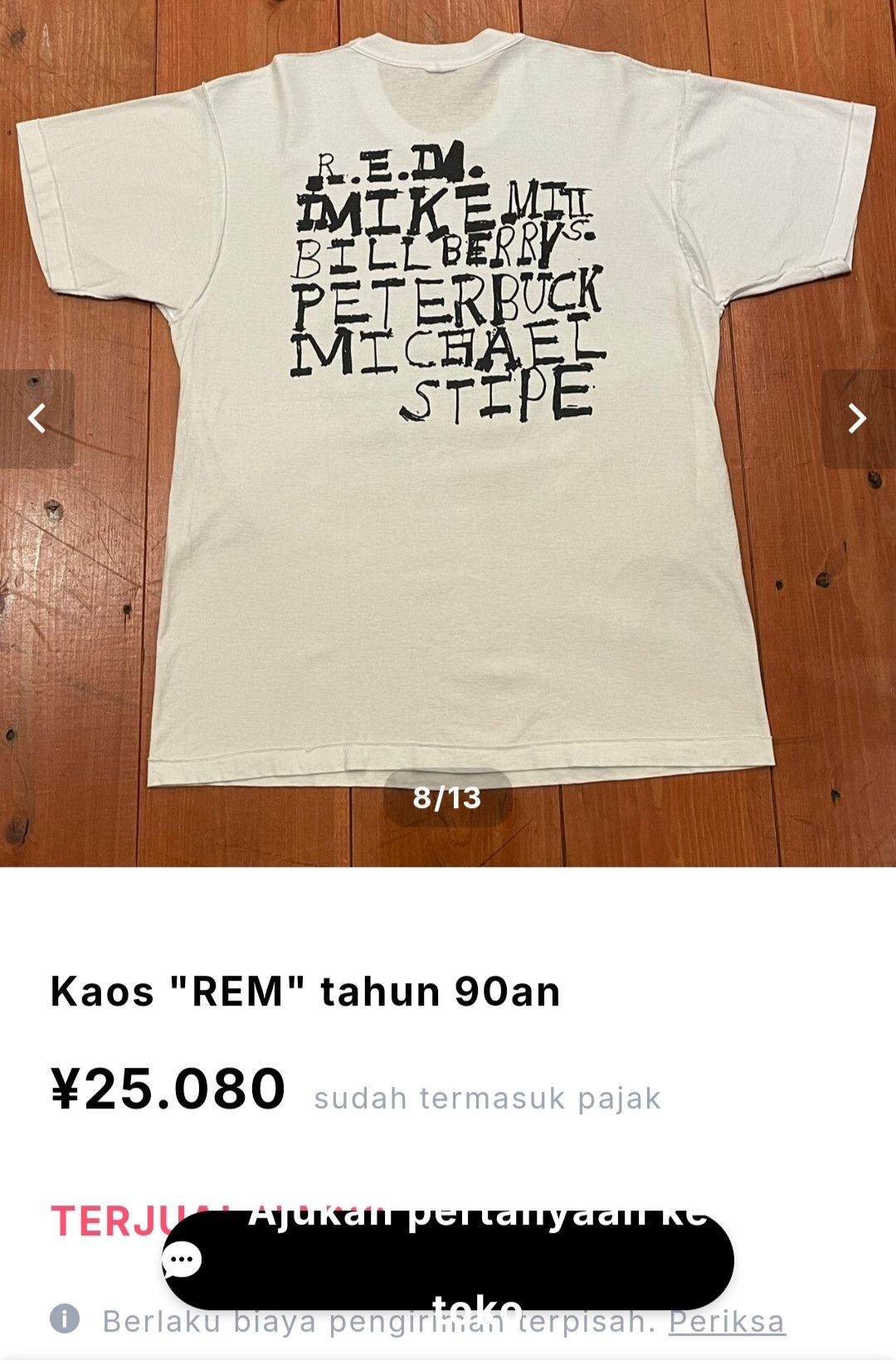 Band Tees × Designer × Vintage REM 80's Rare tee Size US XL / EU 56 / 4 - 3 Thumbnail
