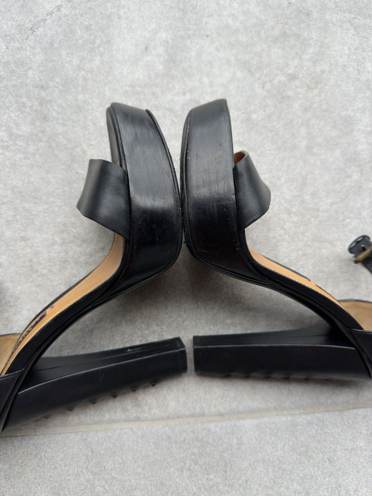 Ralph Lauren Purple Label Ralph Lauren Purple Label Womens High Heels Leather Sandals Size US 7 / IT 37 - 12 Thumbnail