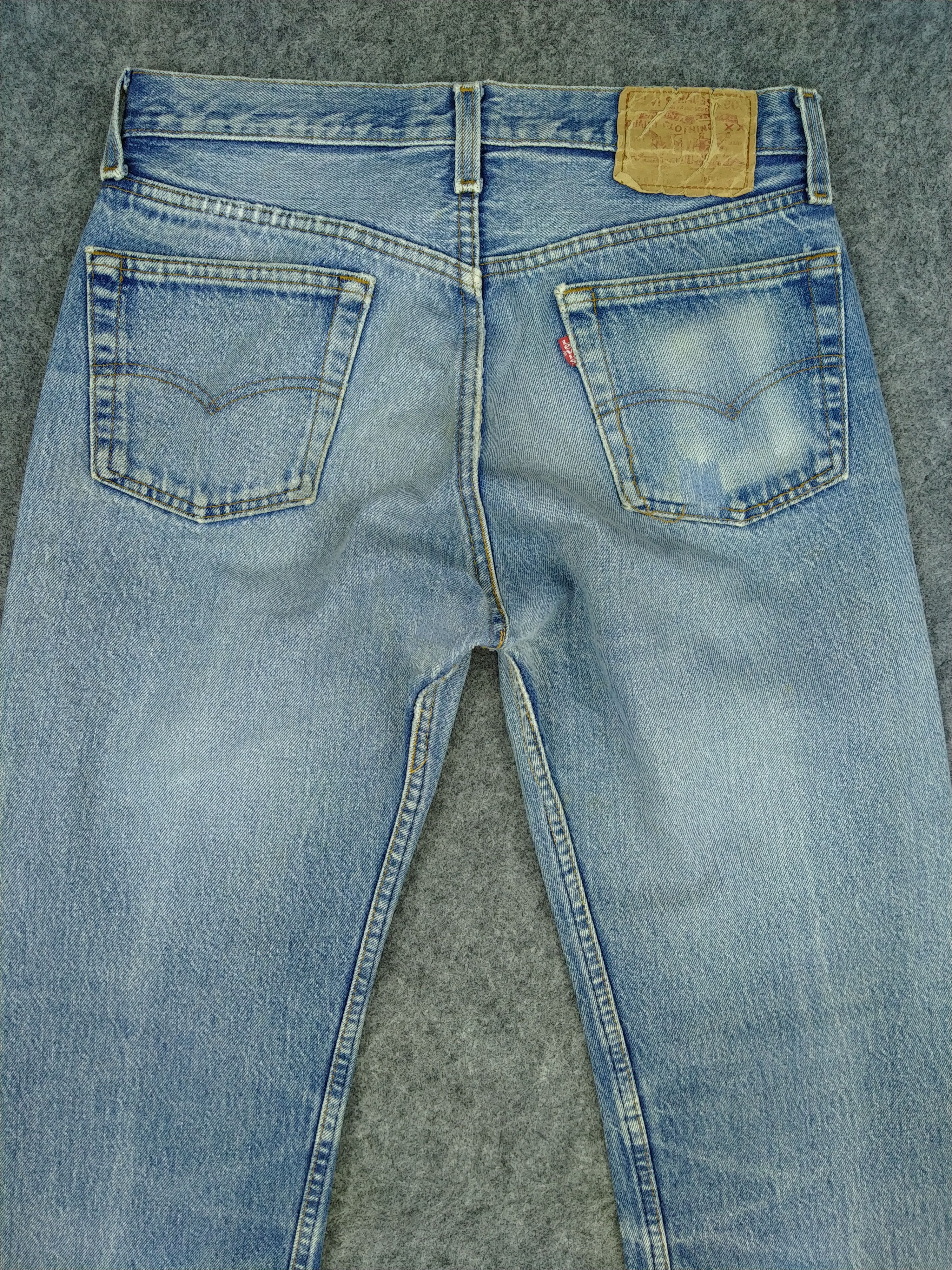 Levi's 80s Blue Vintage Levi's 501 USA Jeans 30x29 Denim -JN086 Size US 30 / EU 46 - 4 Thumbnail