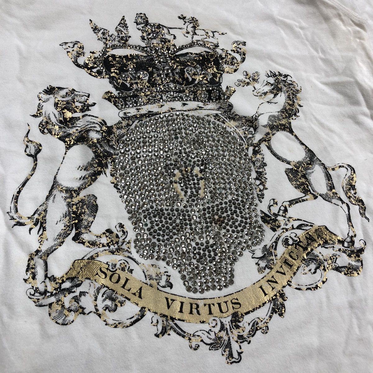 If Six Was Nine × Japanese Brand × Le Grande Bleu (L.G.B.) 2000s Lagust Skulls Cross Poem Goa LGB Studded Longsleeve Size US M / EU 48-50 / 2 - 4 Thumbnail
