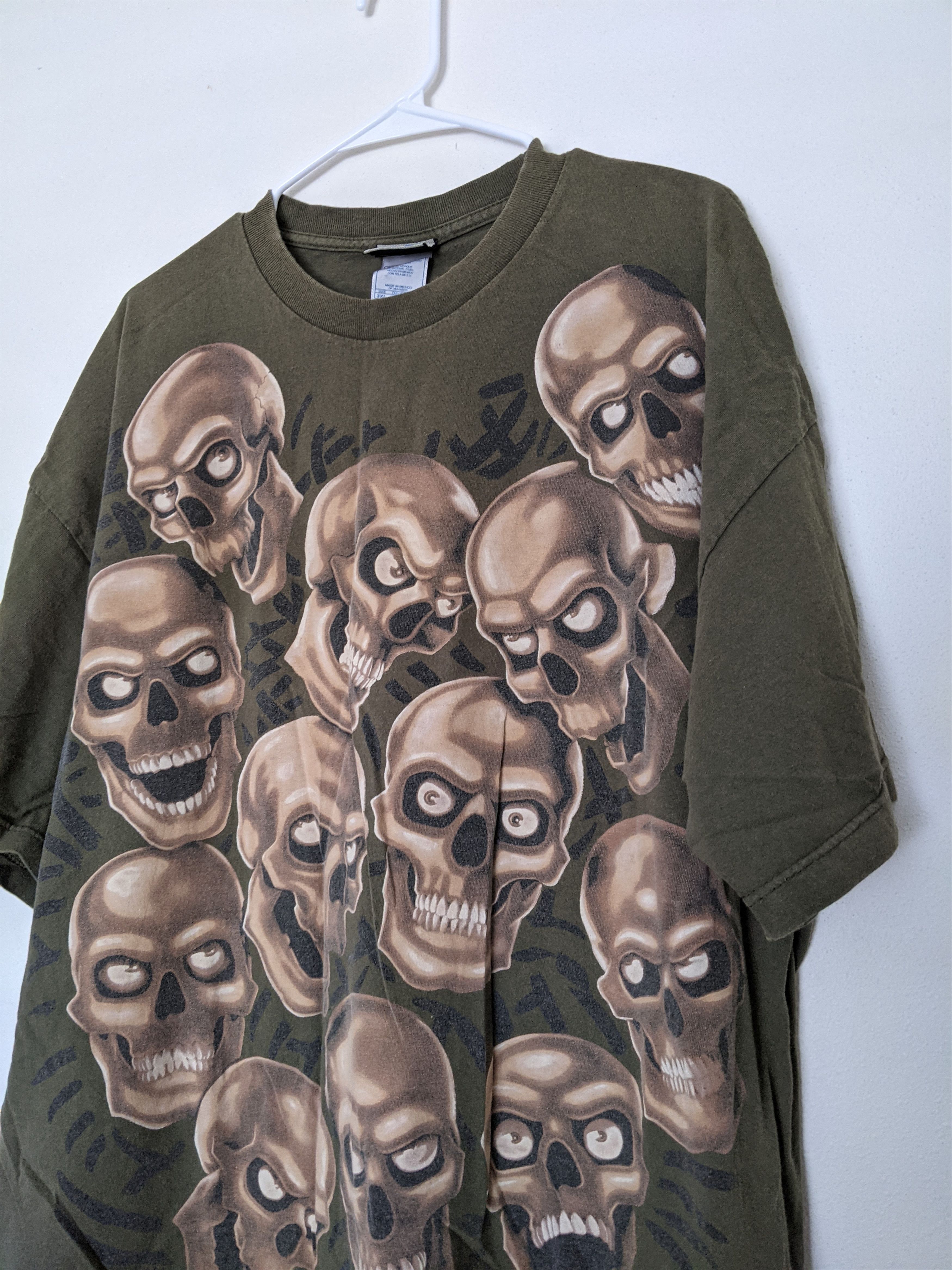 Liquid Blue Liquid Blue Vintage Skulls Shirt Size US XXL / EU 58 / 5 - 4 Thumbnail