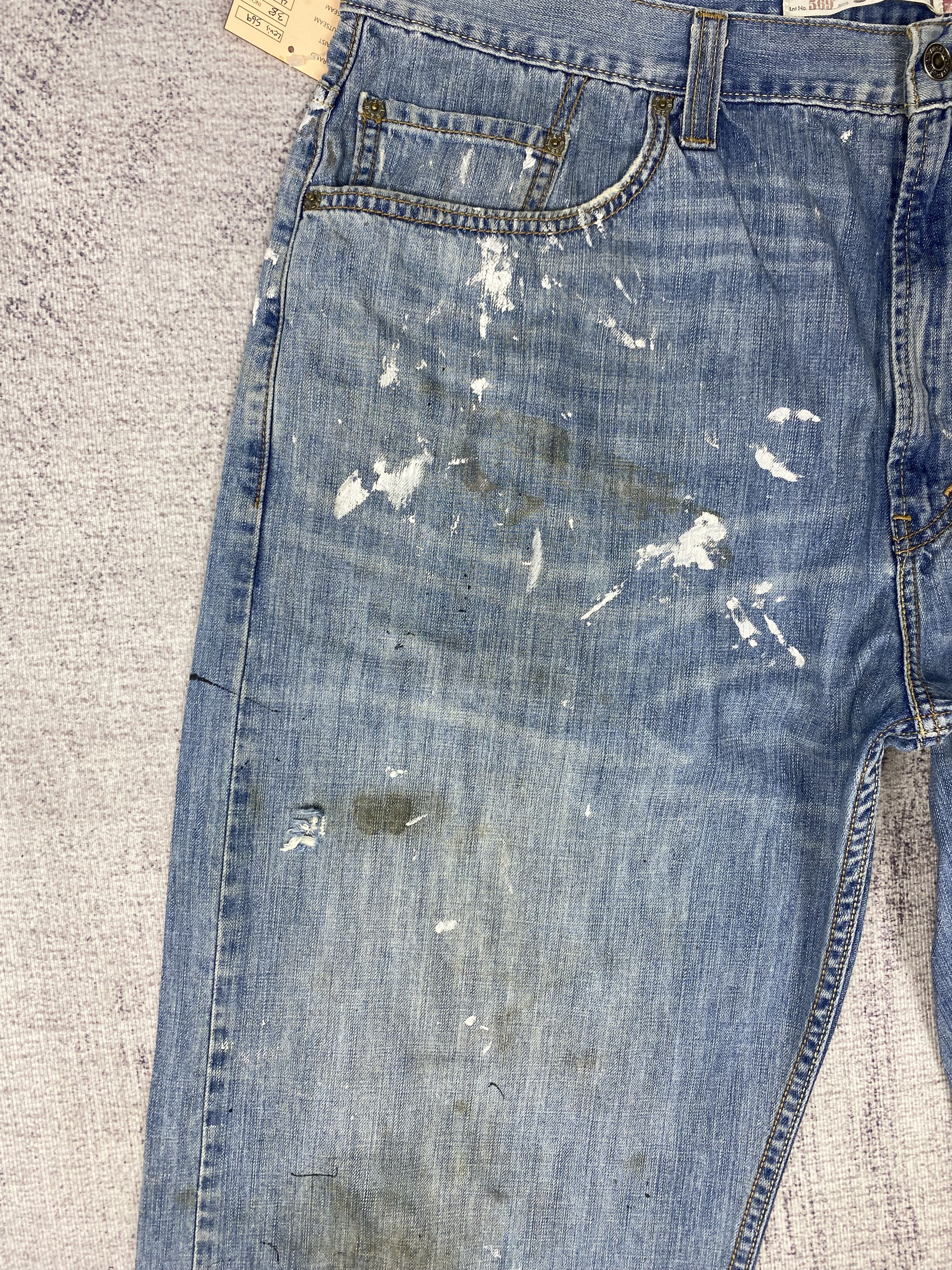 Vintage Vintage Levi's 569 Loose Straight Light Blue Denim PT0480 Size US 38 / EU 54 - 4 Thumbnail