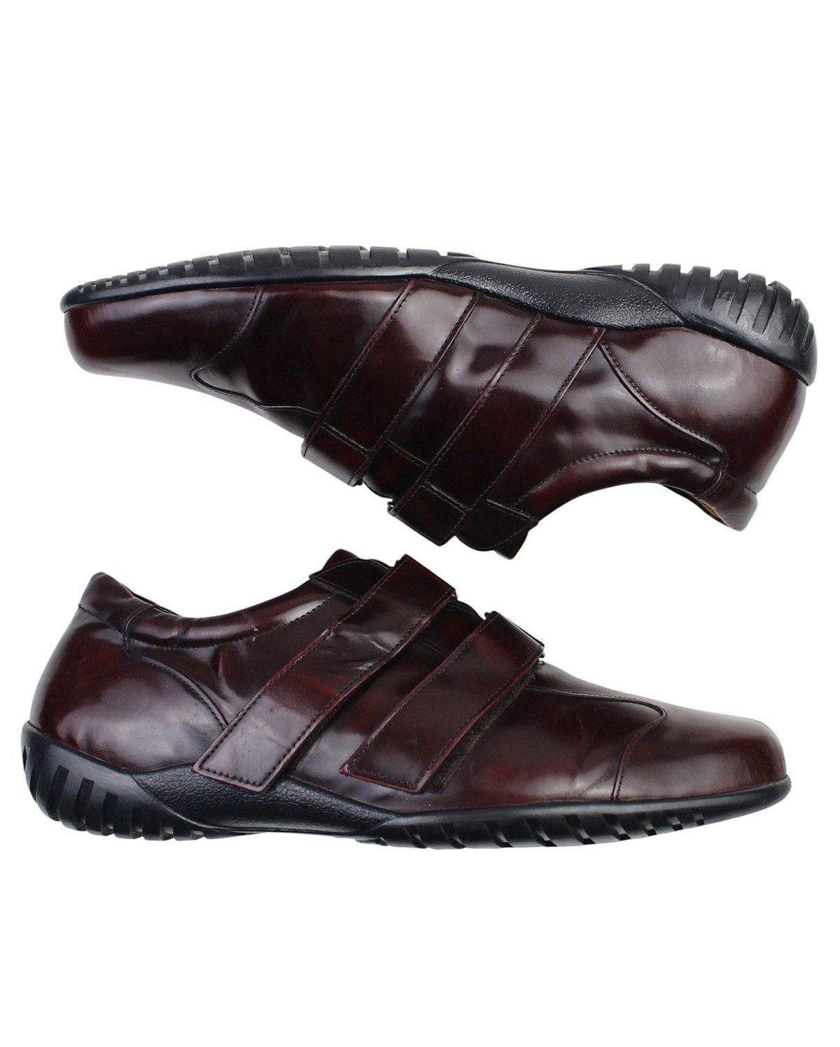 Vintage 2000S BENESU MEN’S BURGUNDY LEATHER VELCRO SHOES Size US 7 / EU 40 - 4 Thumbnail